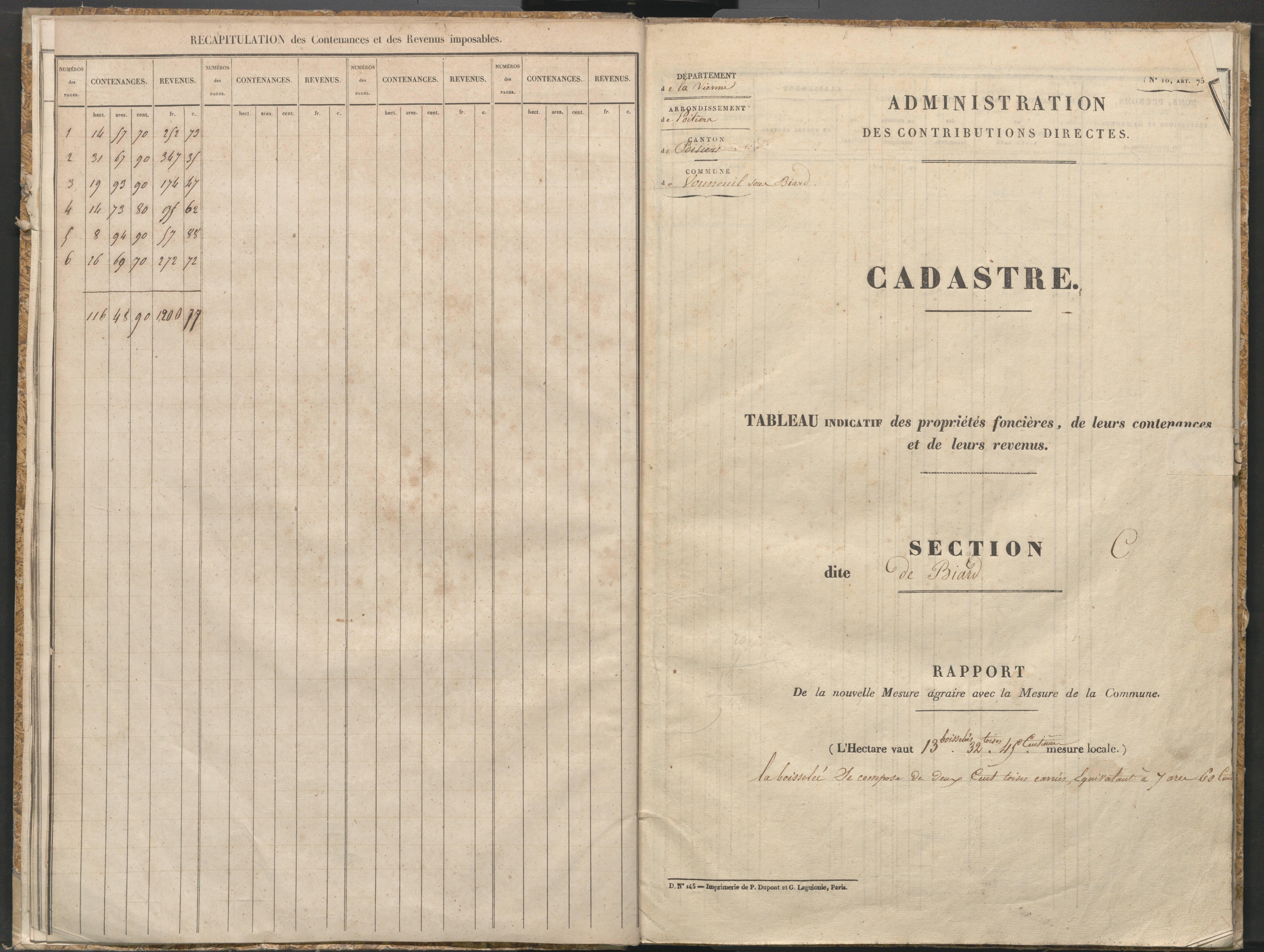 Biard - FRAD086_cadastre Sections B-C 