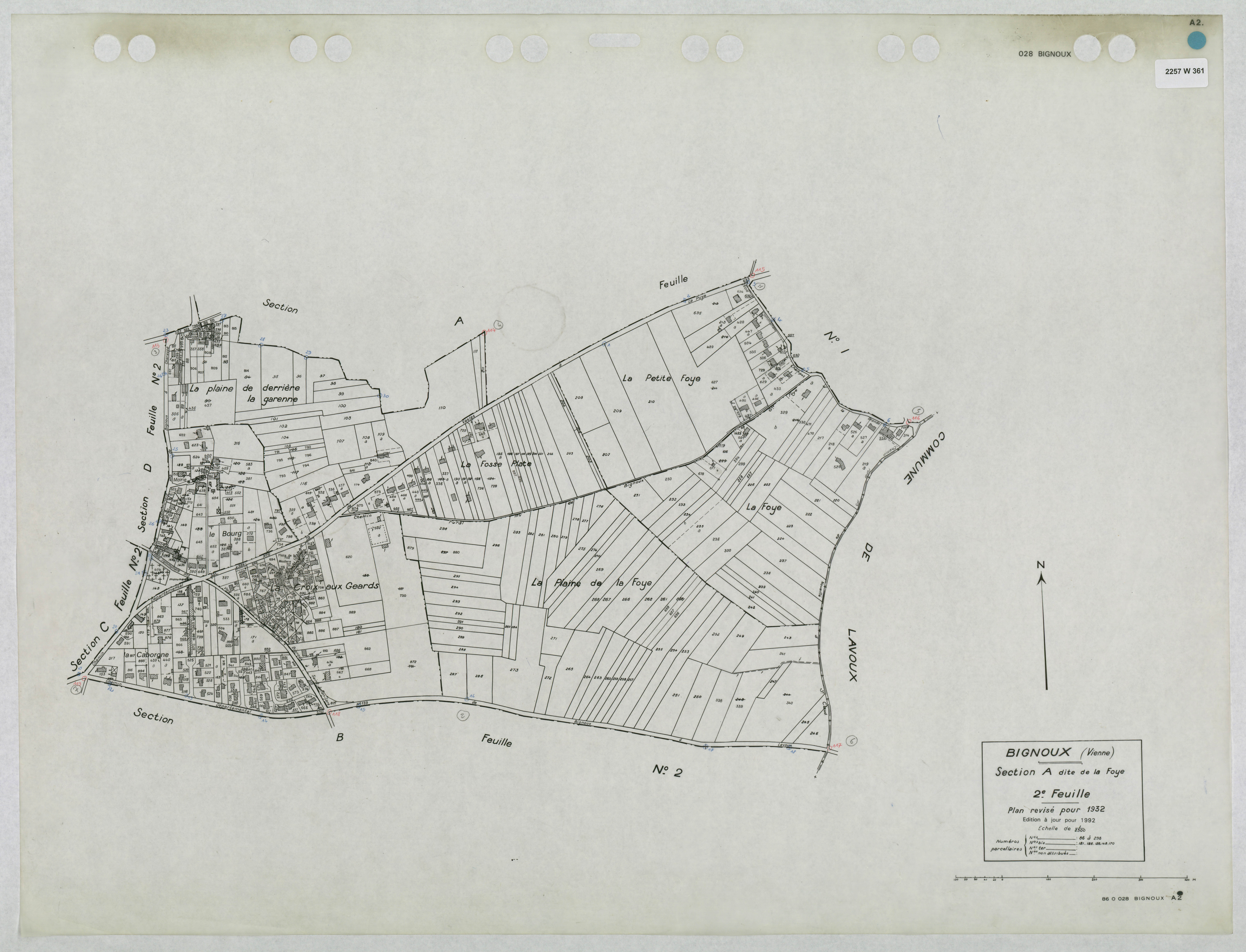 Bignoux - FRAD086_cadastre Plans mis à jour 