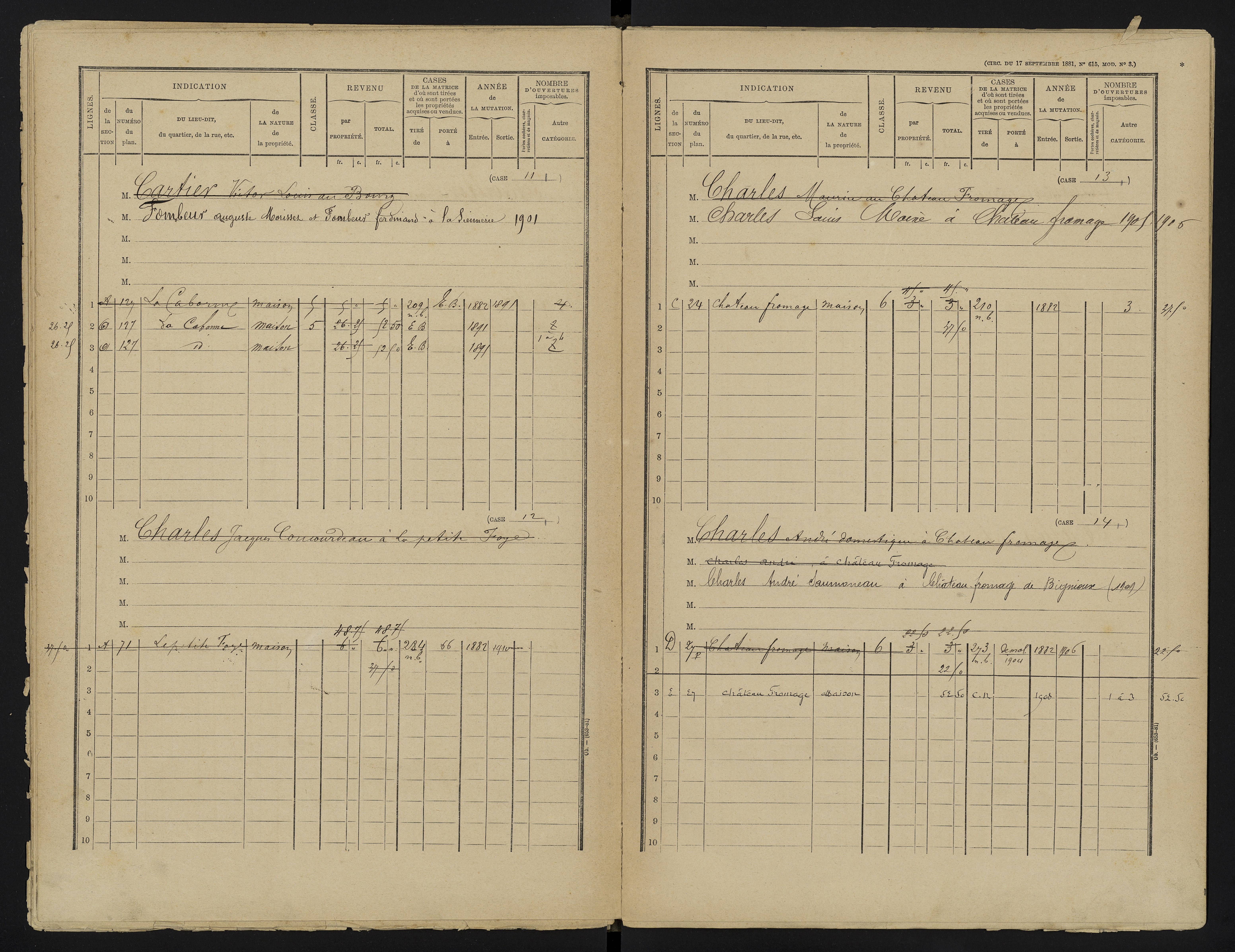 Bignoux - FRAD086_cadastre Cases 1-80 