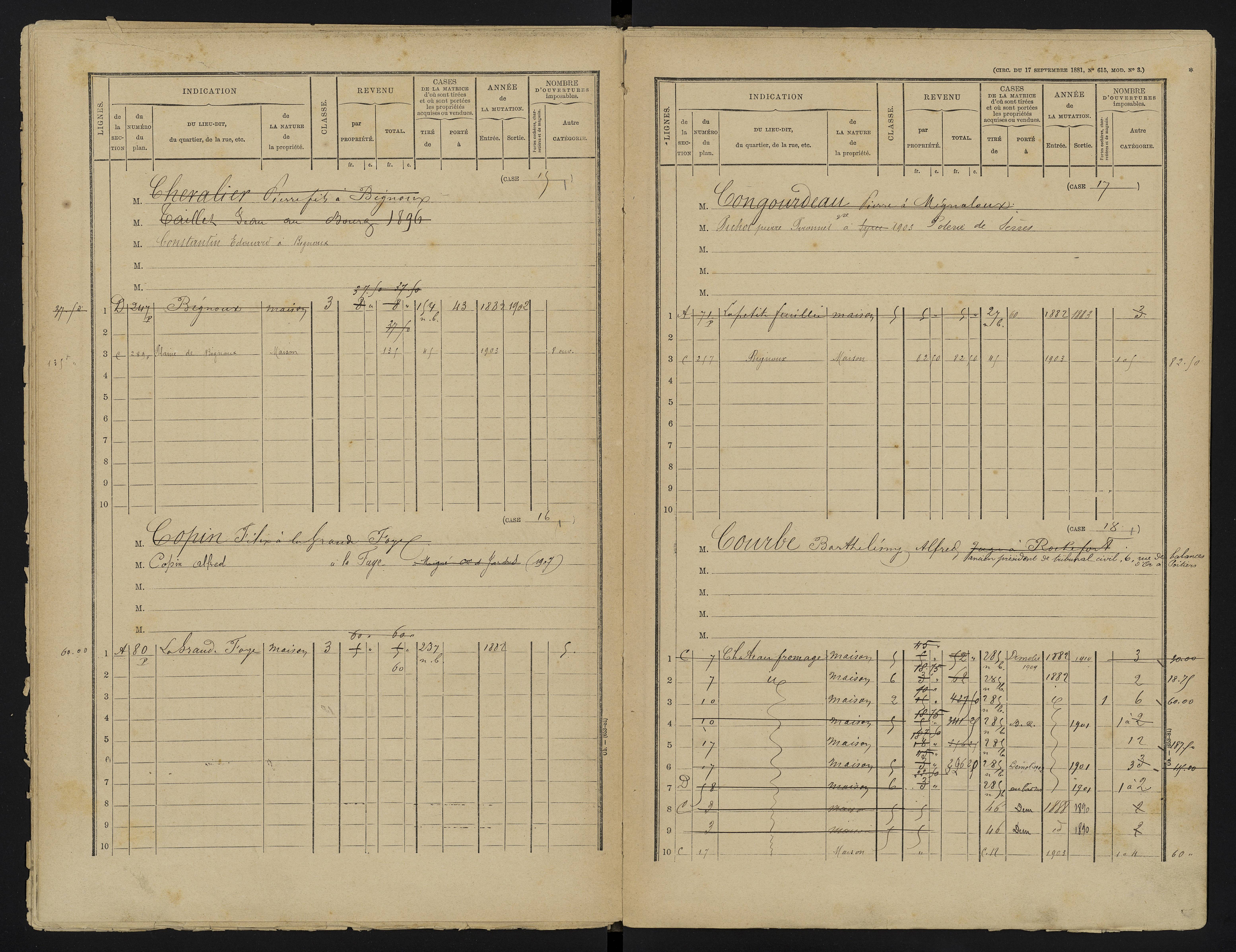 Bignoux - FRAD086_cadastre Cases 1-80 