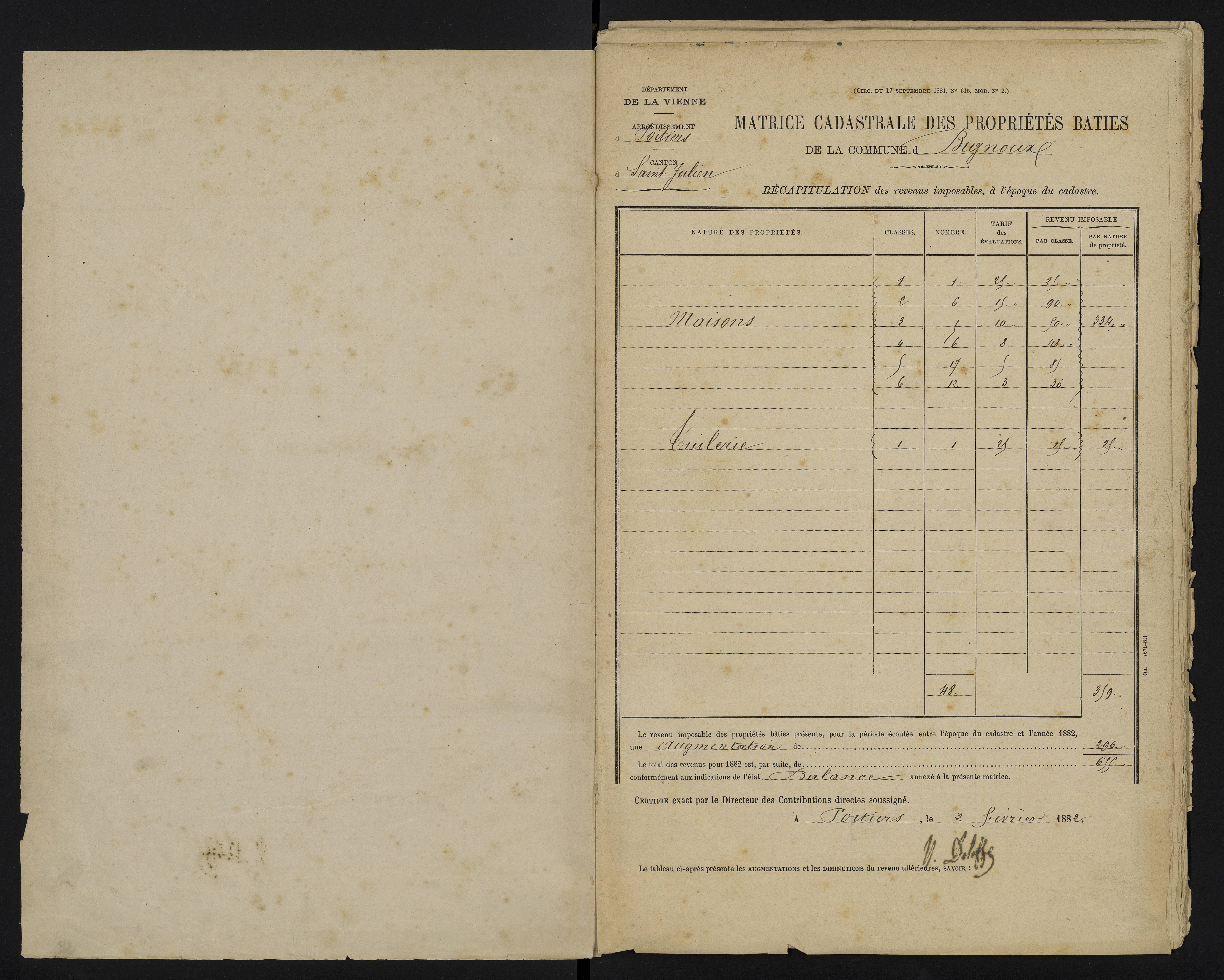 Bignoux - FRAD086_cadastre Cases 1-80 