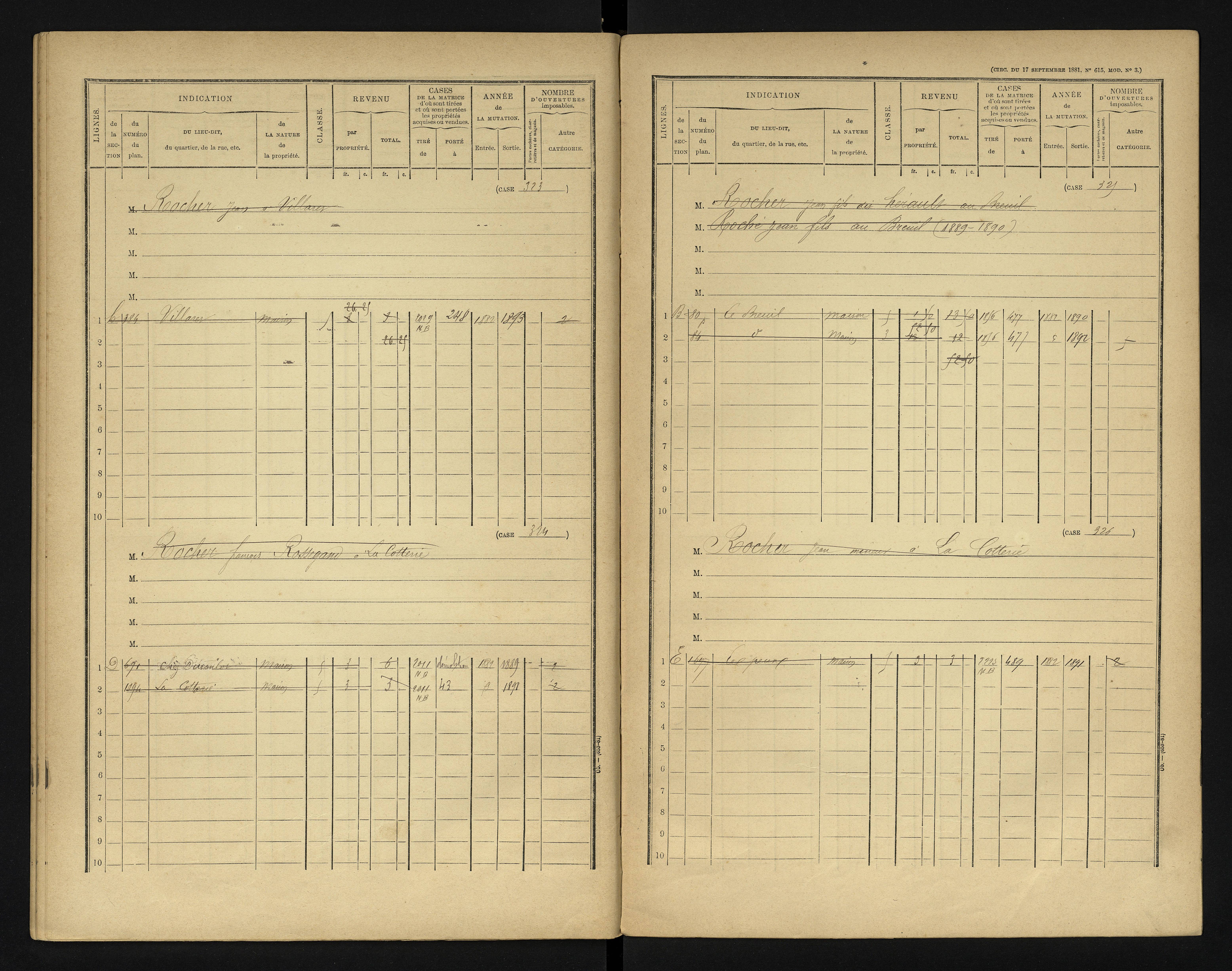 Blanzay - FRAD086_cadastre Cases 1-552 