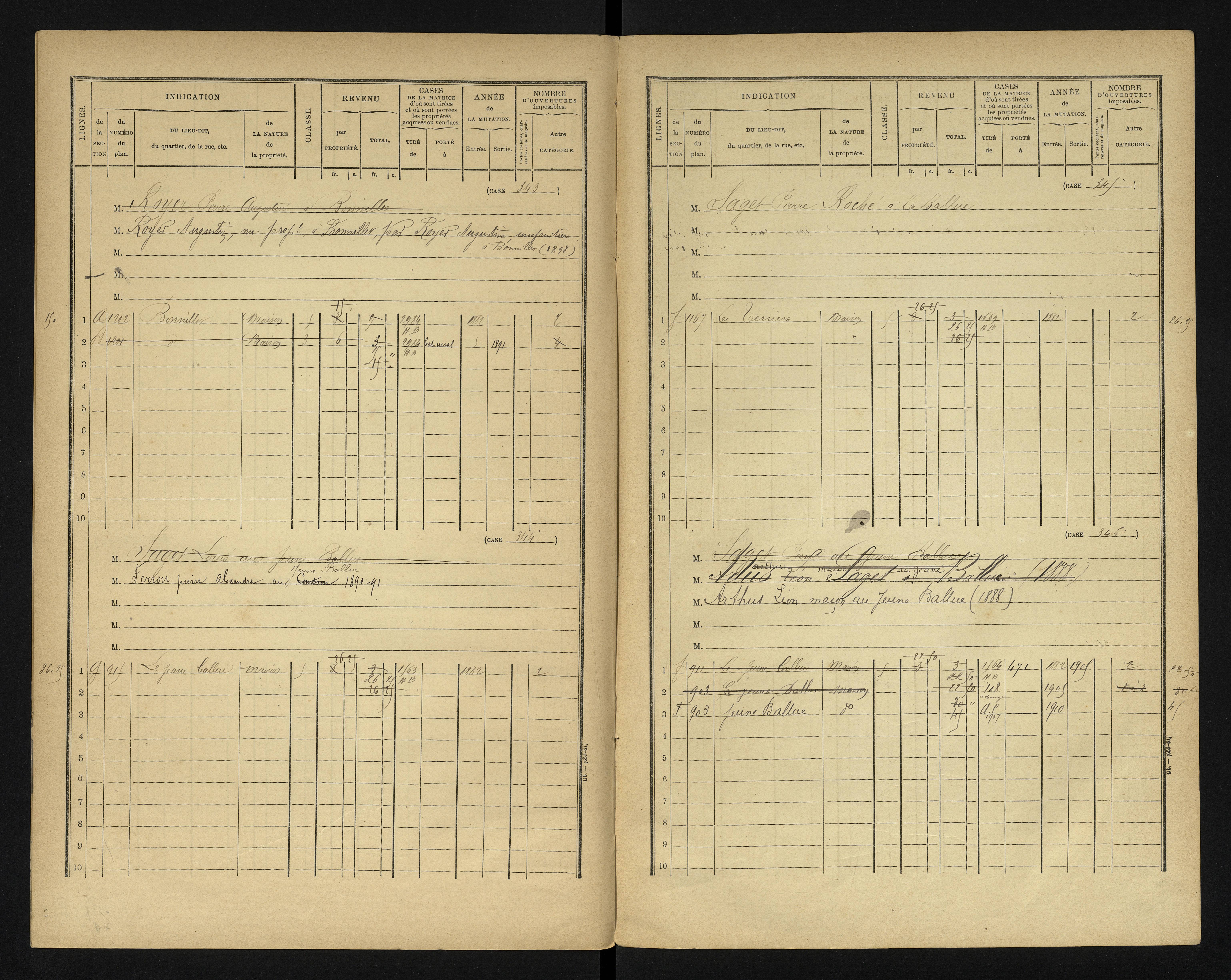 Blanzay - FRAD086_cadastre Cases 1-552 