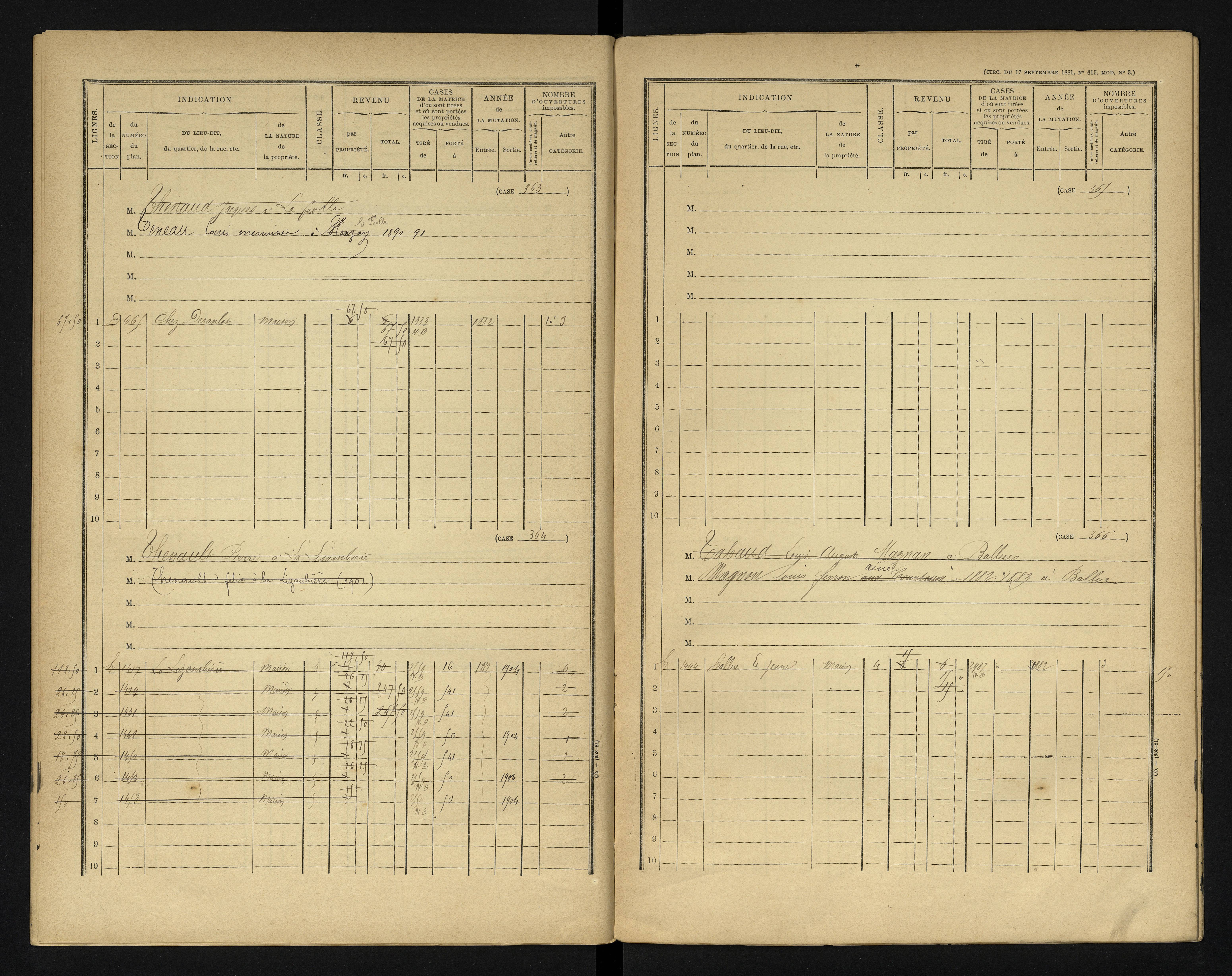 Blanzay - FRAD086_cadastre Cases 1-552 