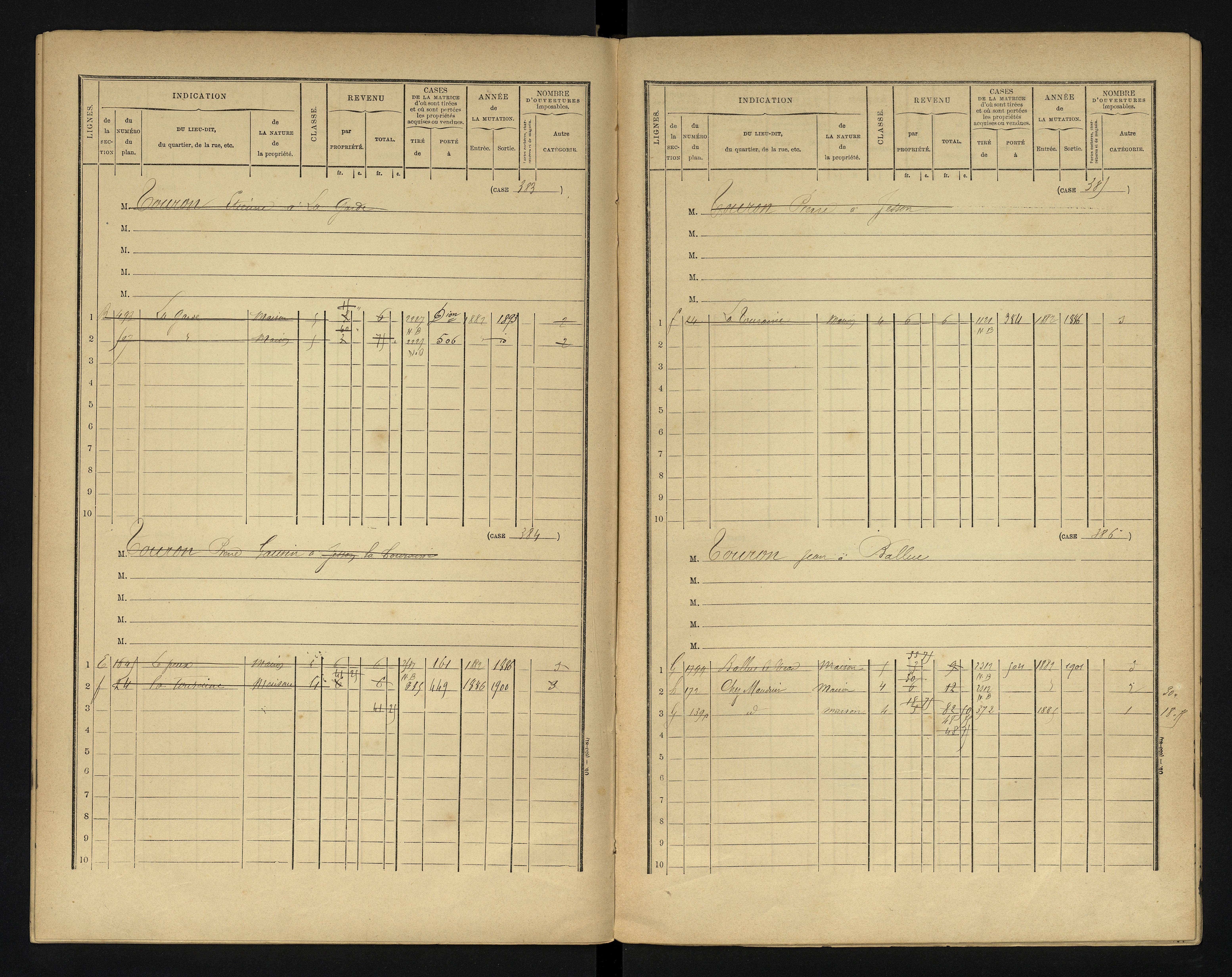 Blanzay - FRAD086_cadastre Cases 1-552 