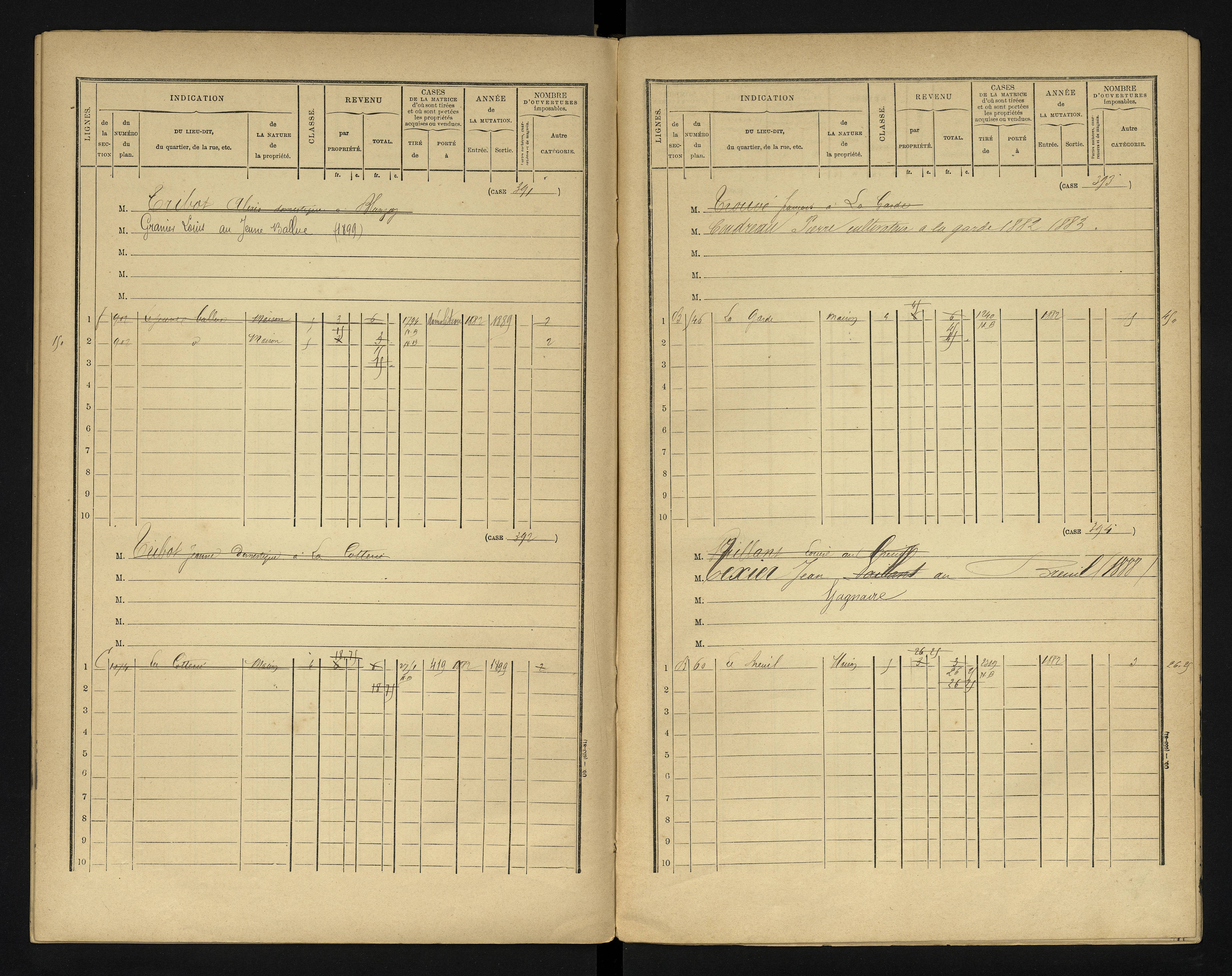 Blanzay - FRAD086_cadastre Cases 1-552 