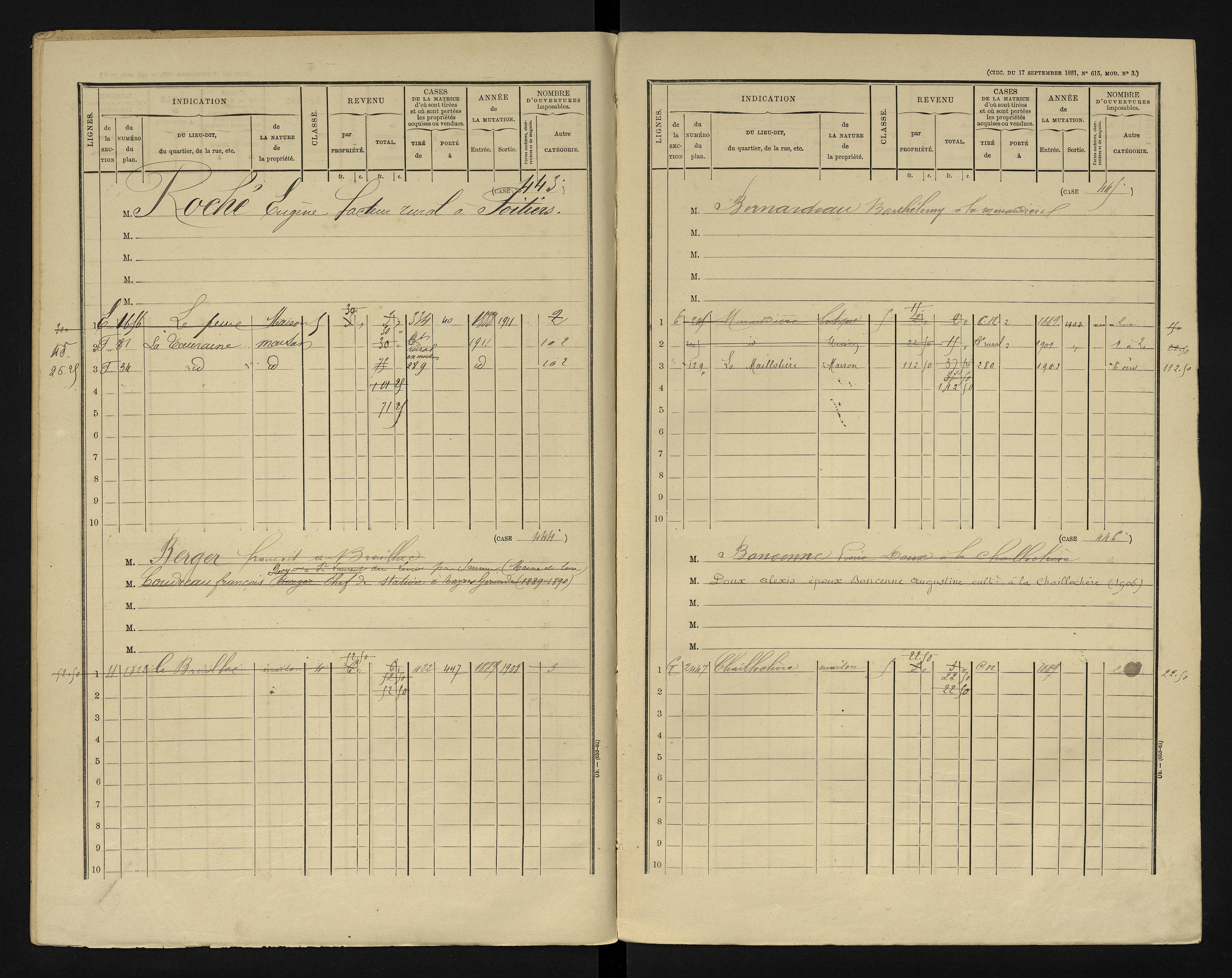 Blanzay - FRAD086_cadastre Cases 1-552 