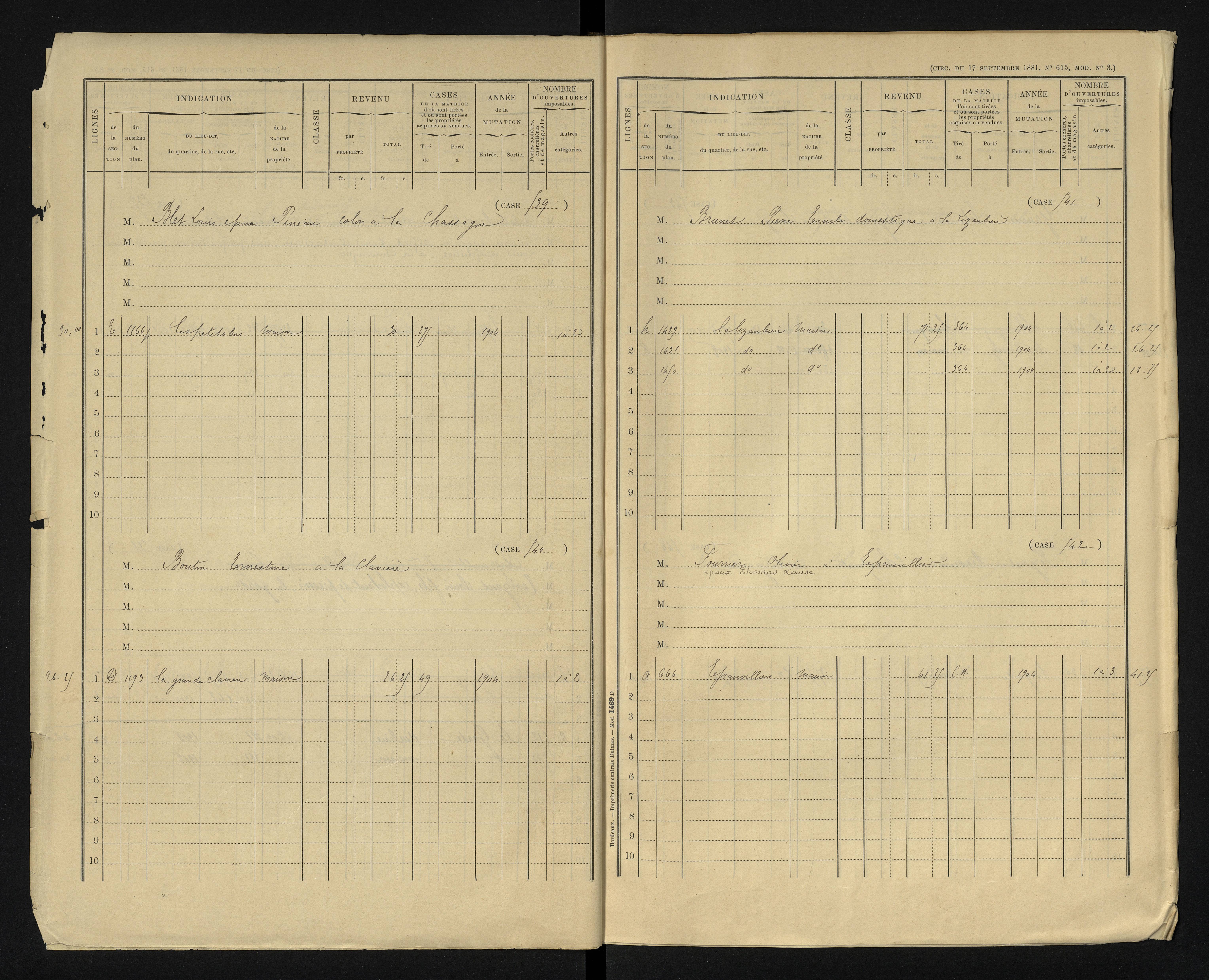 Blanzay - FRAD086_cadastre Cases 1-552 