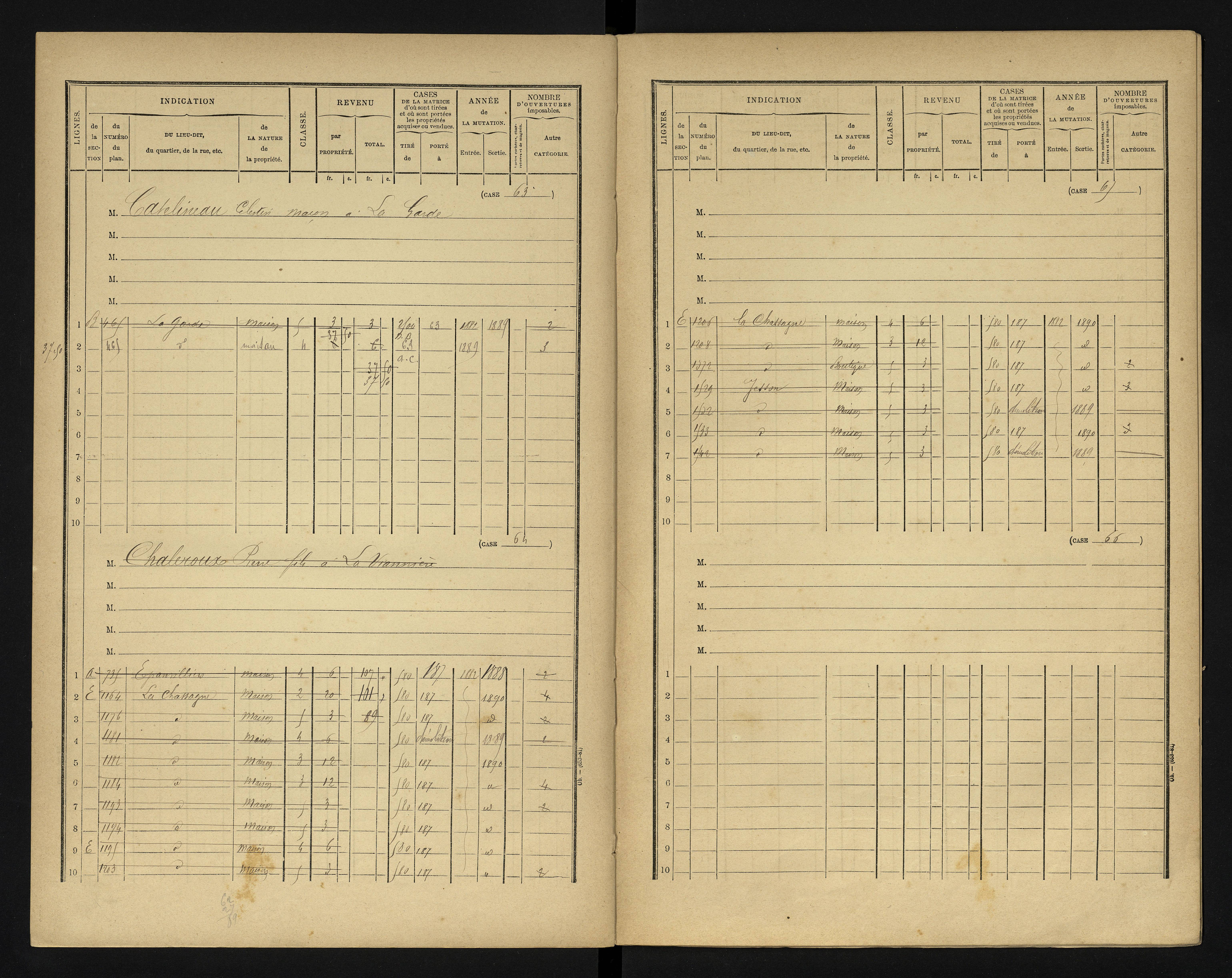Blanzay - FRAD086_cadastre Cases 1-552 