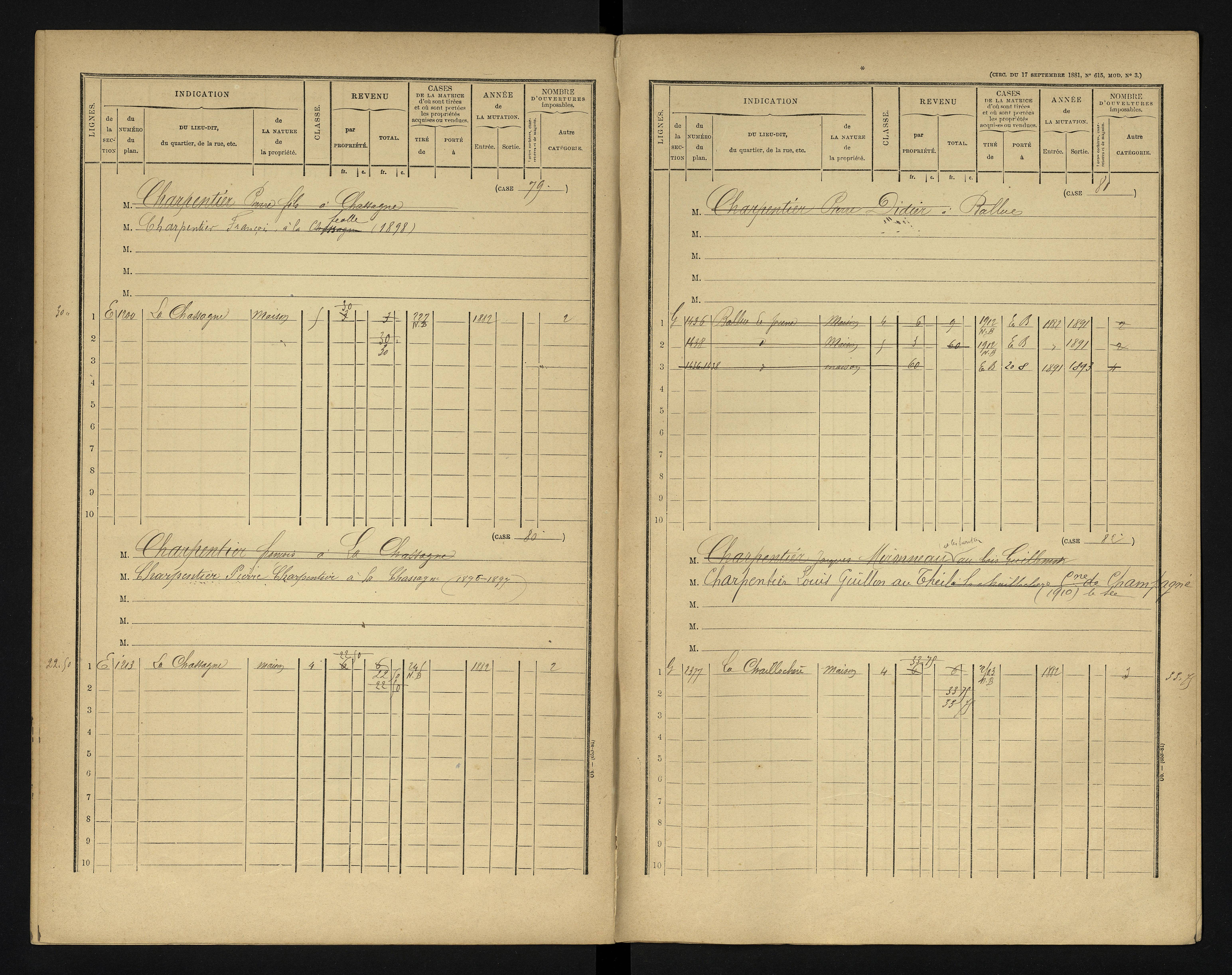 Blanzay - FRAD086_cadastre Cases 1-552 