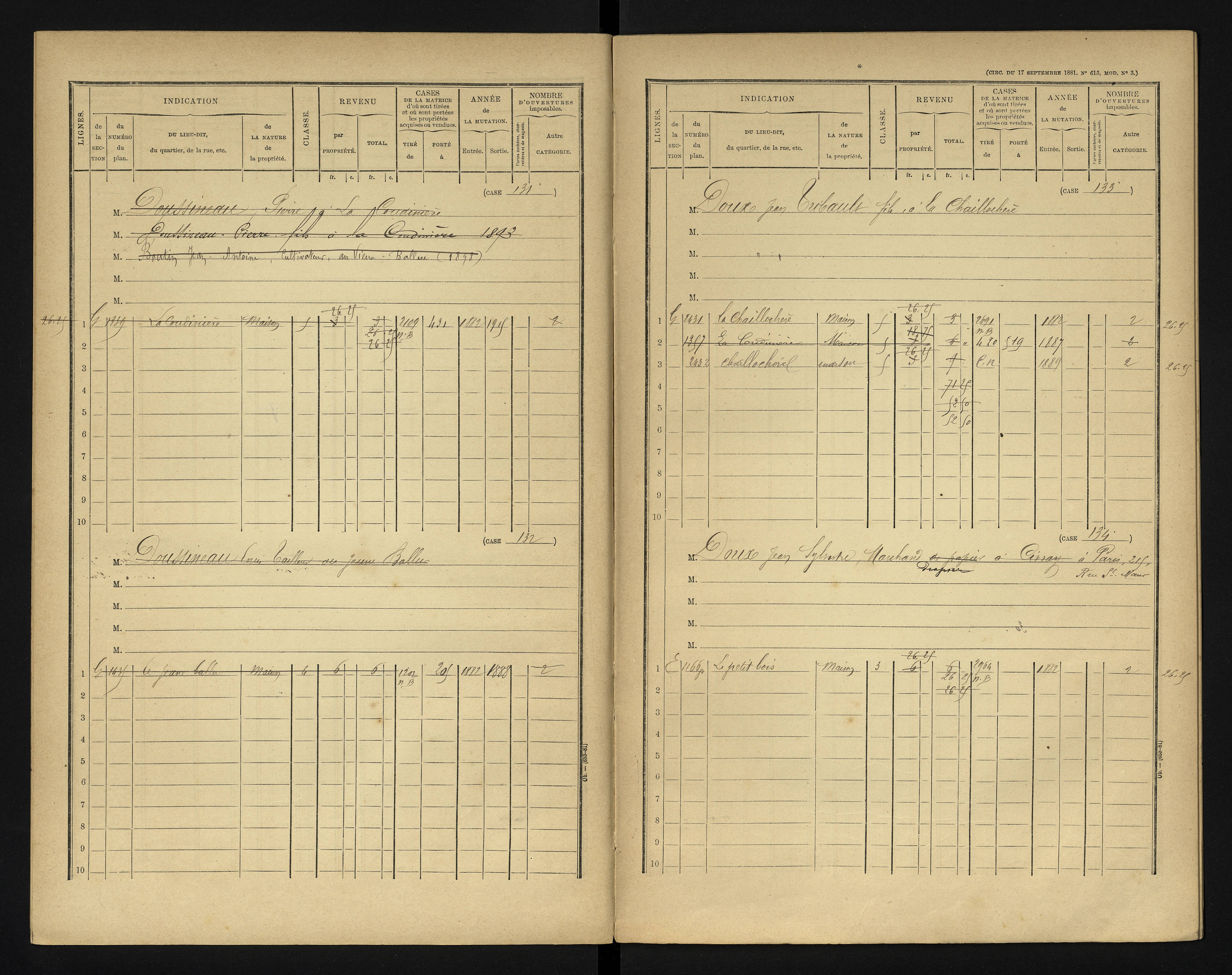 Blanzay - FRAD086_cadastre Cases 1-552 