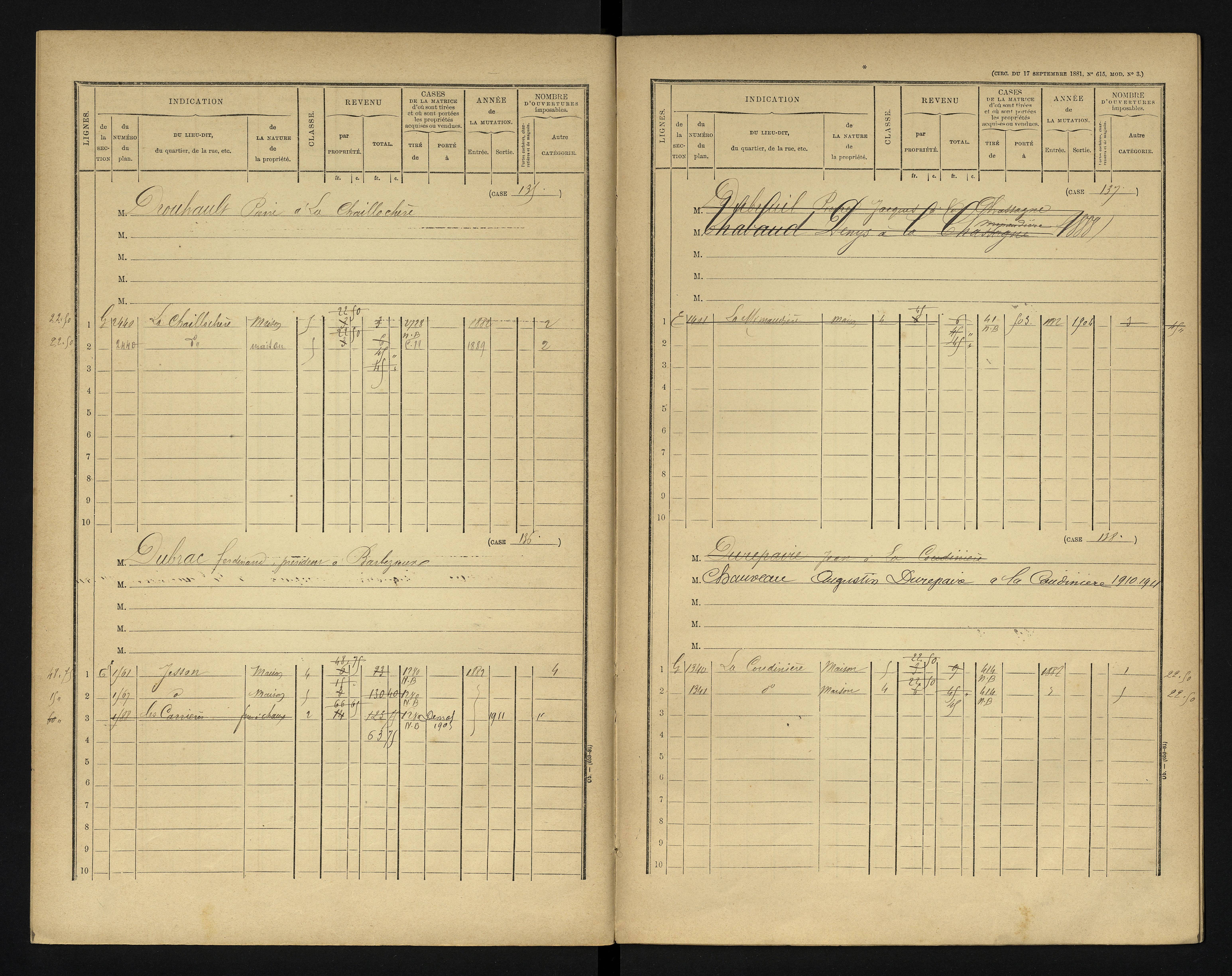 Blanzay - FRAD086_cadastre Cases 1-552 