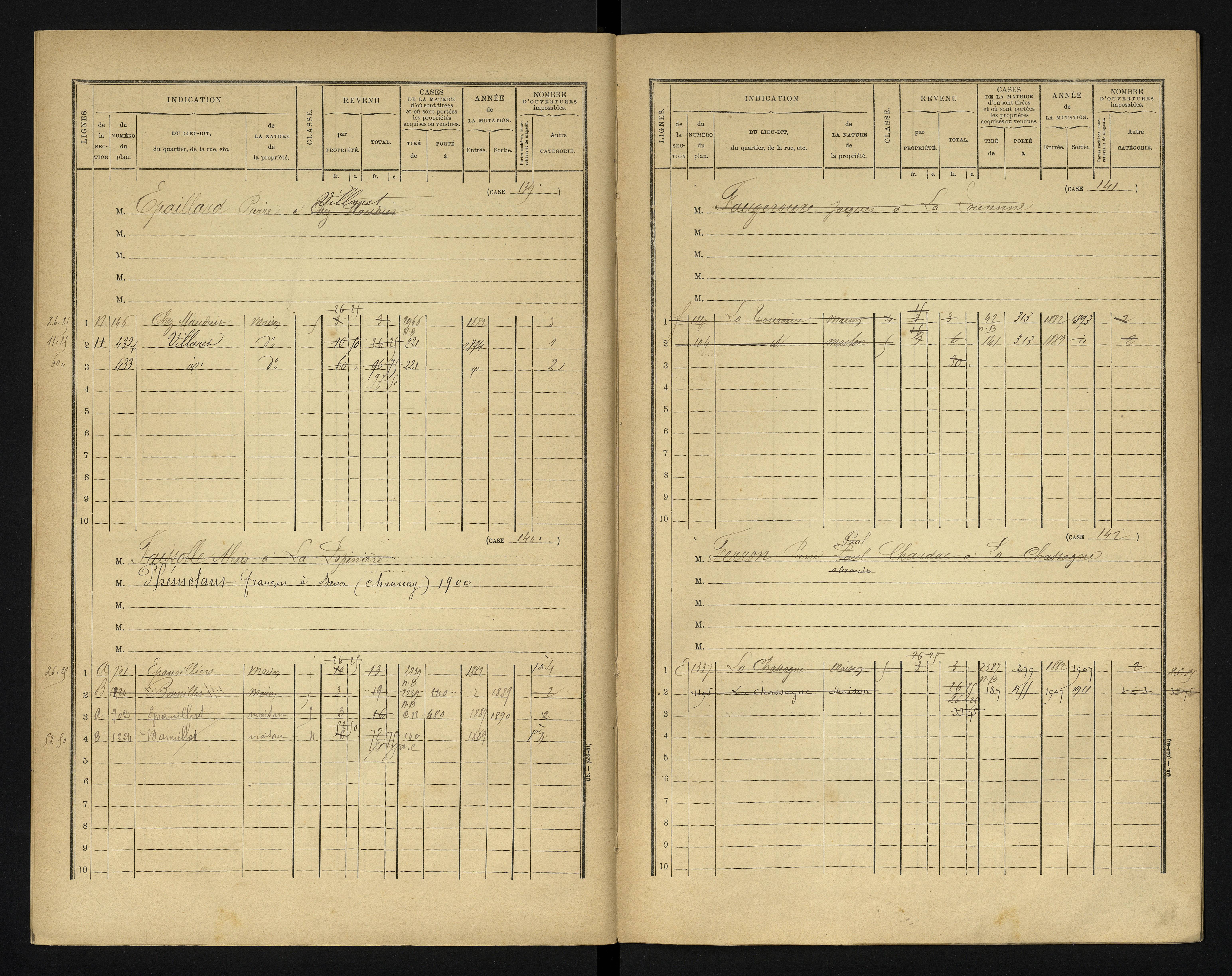 Blanzay - FRAD086_cadastre Cases 1-552 