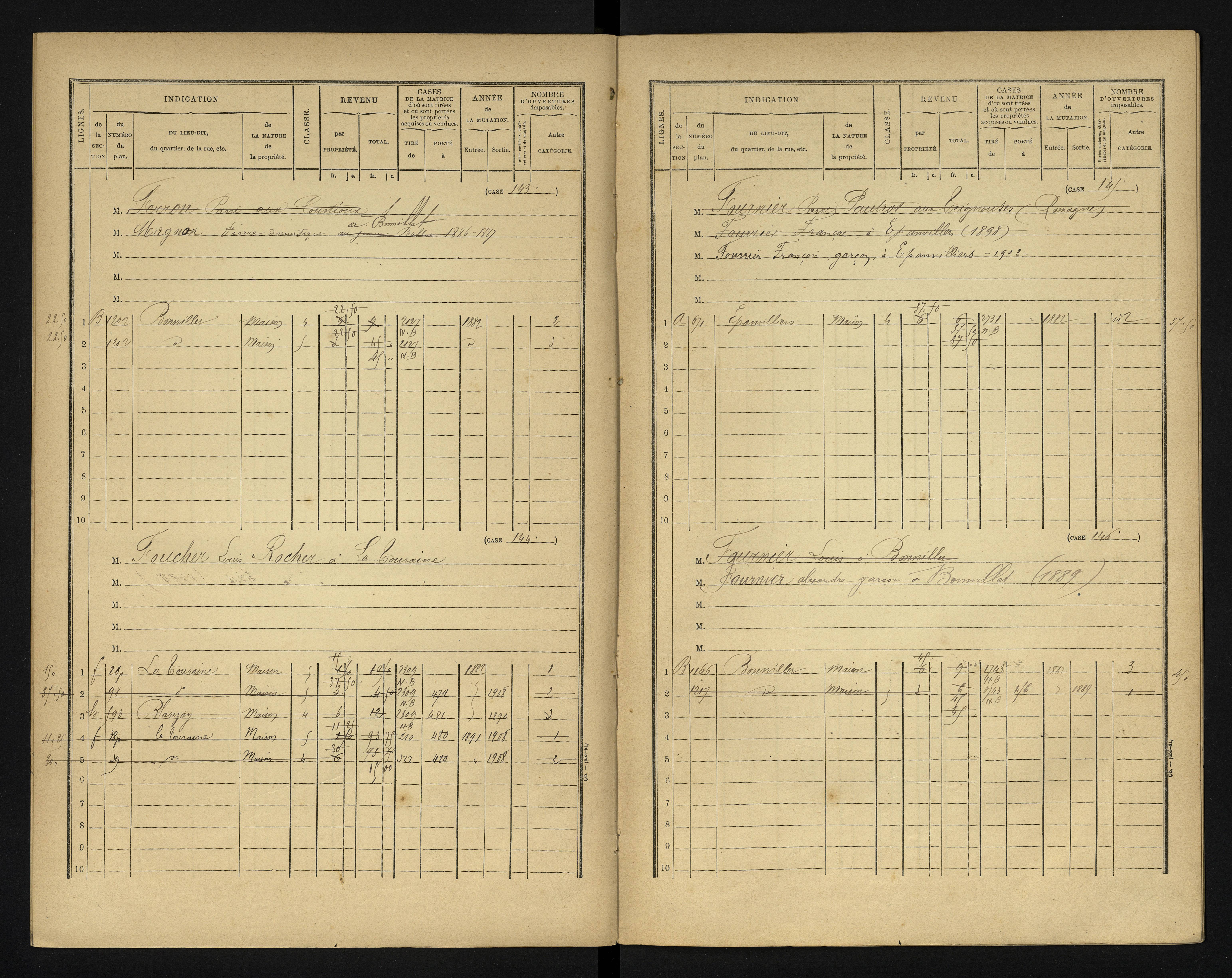 Blanzay - FRAD086_cadastre Cases 1-552 
