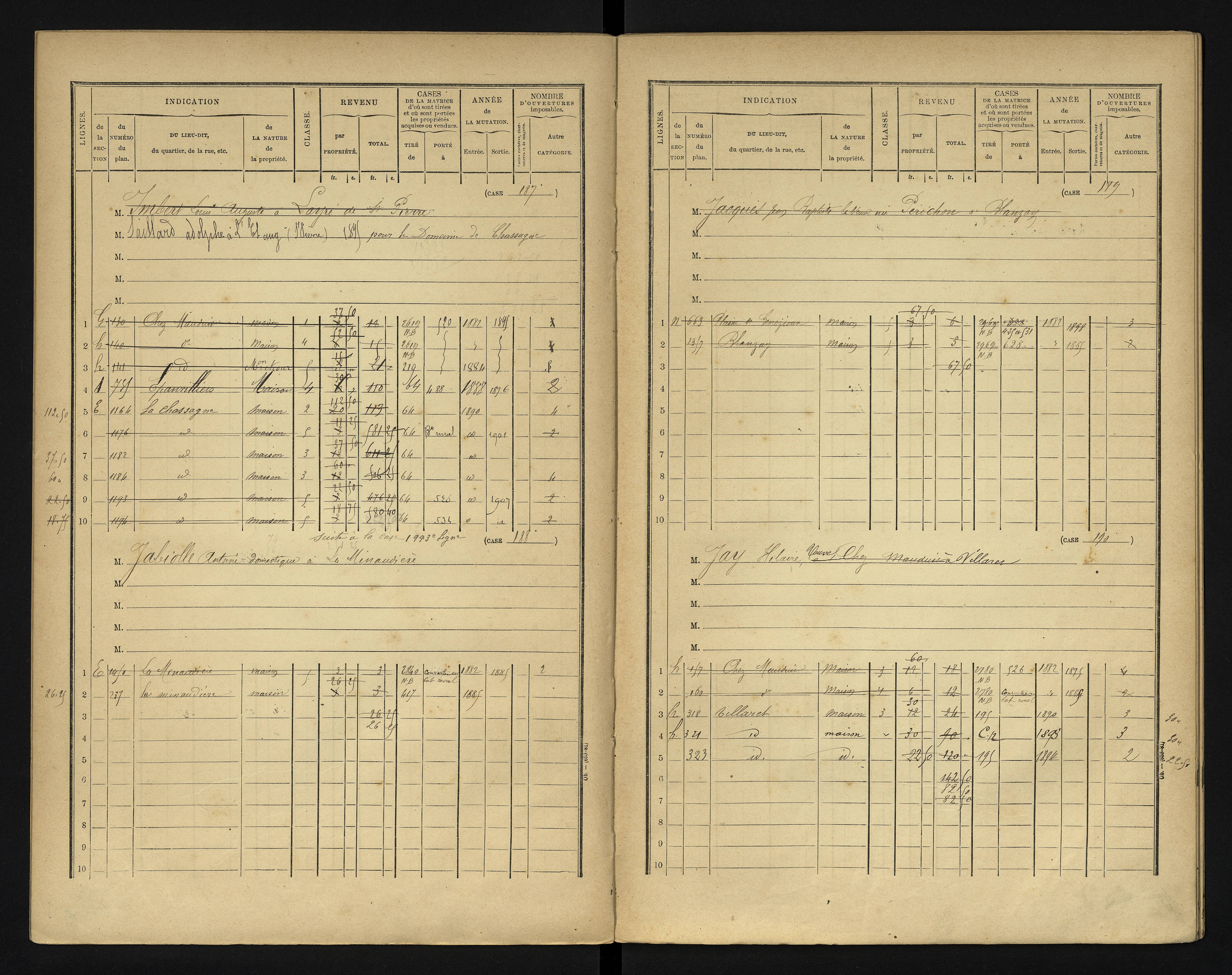 Blanzay - FRAD086_cadastre Cases 1-552 