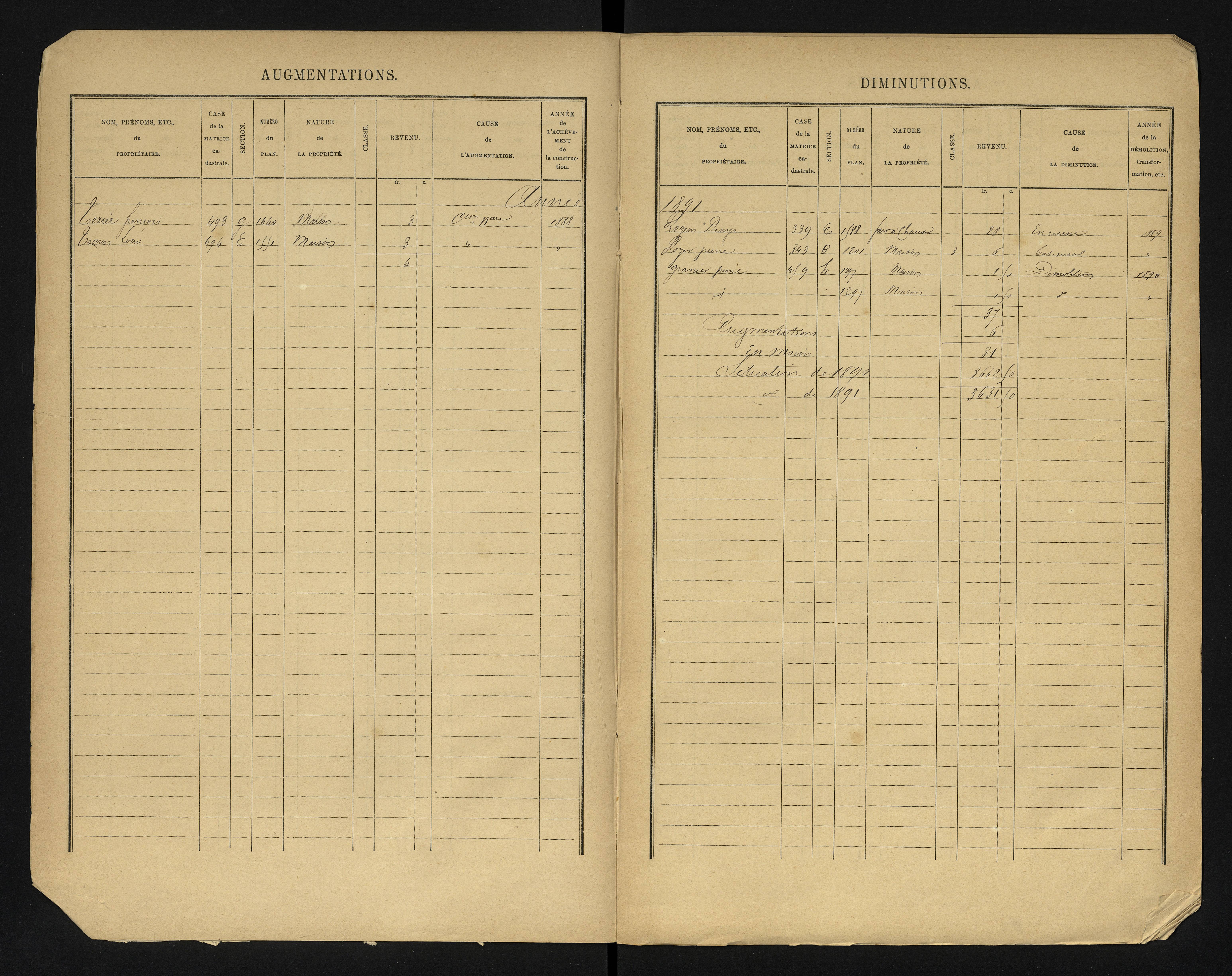 Blanzay - FRAD086_cadastre Cases 1-552 