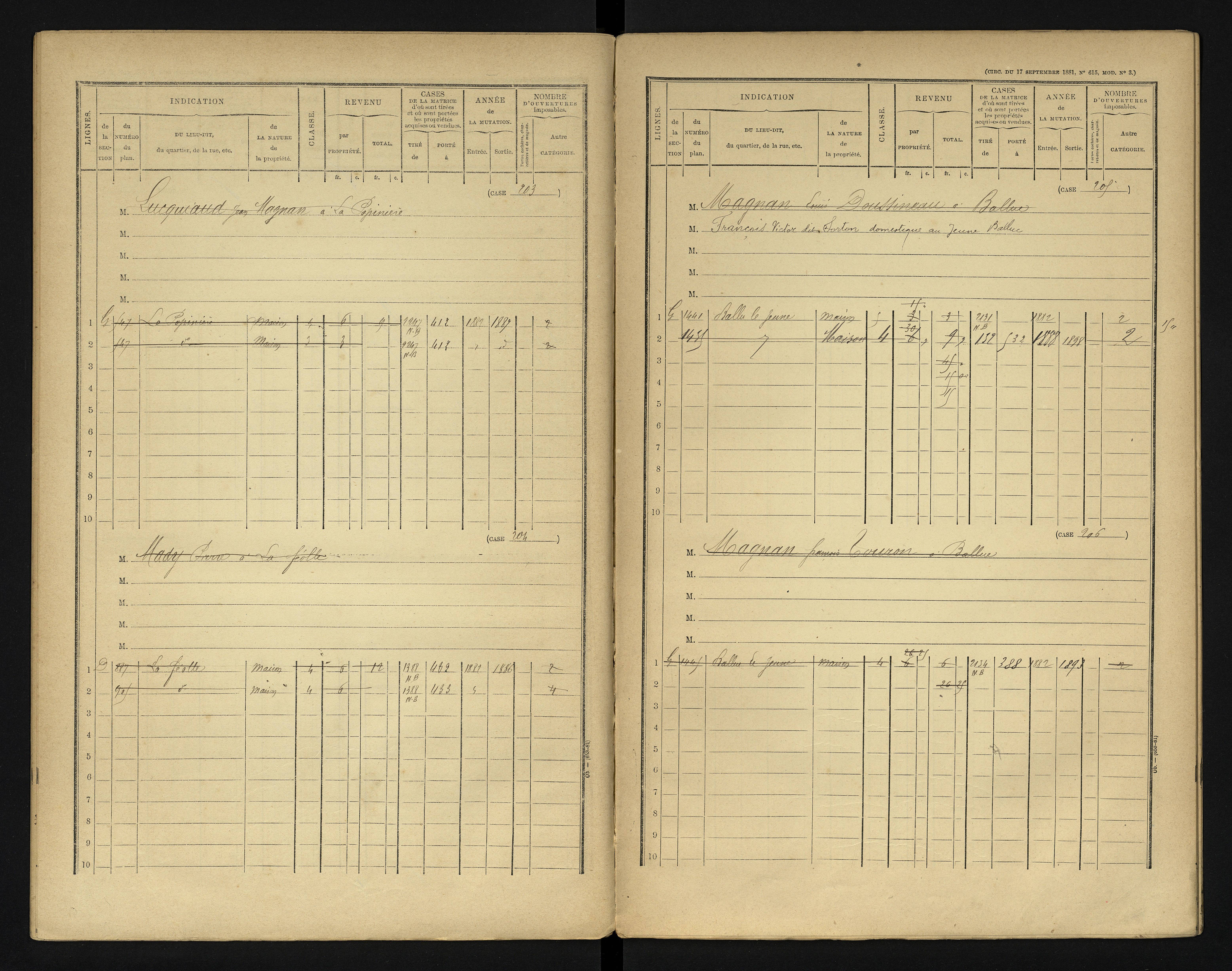 Blanzay - FRAD086_cadastre Cases 1-552 