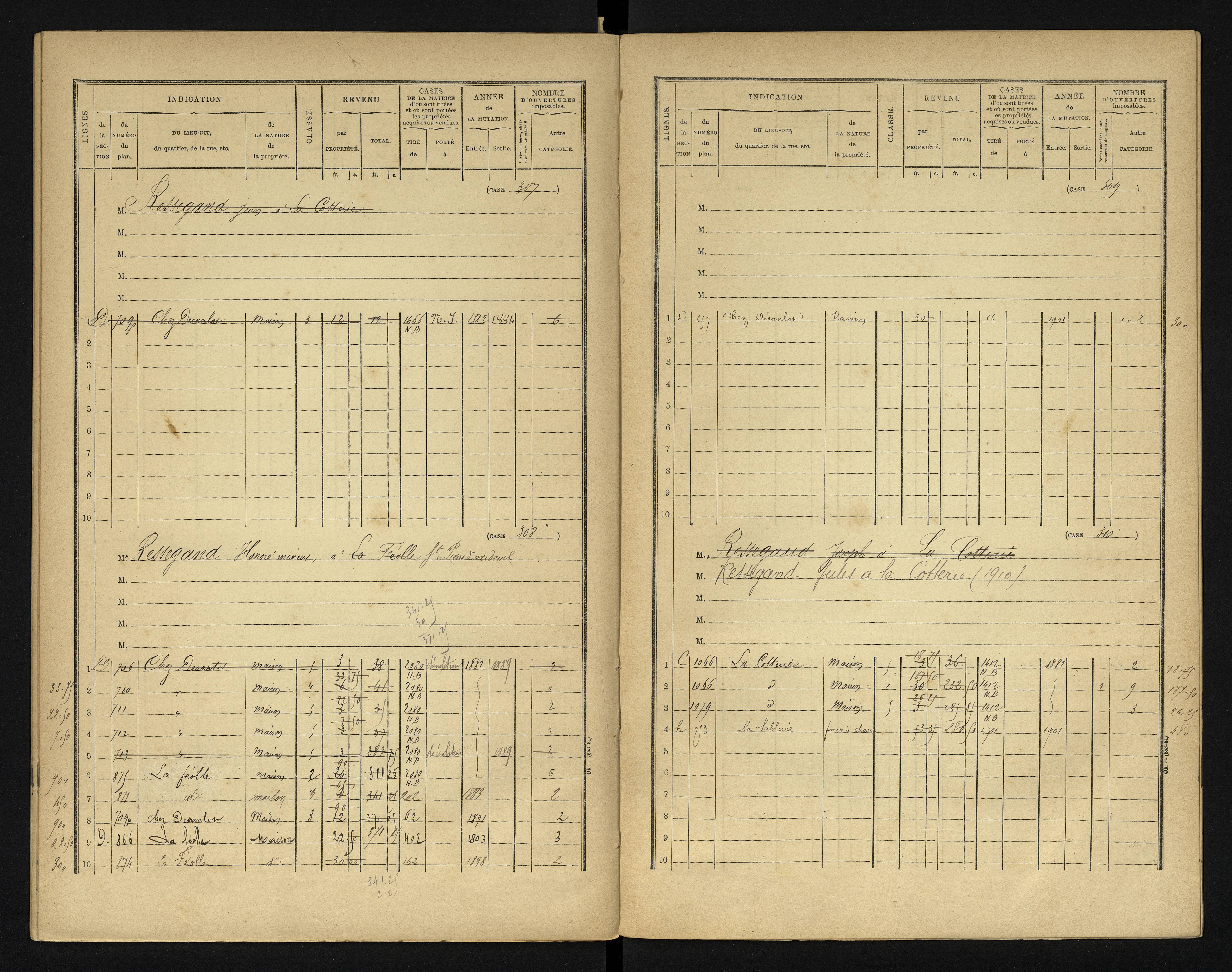 Blanzay - FRAD086_cadastre Cases 1-552 