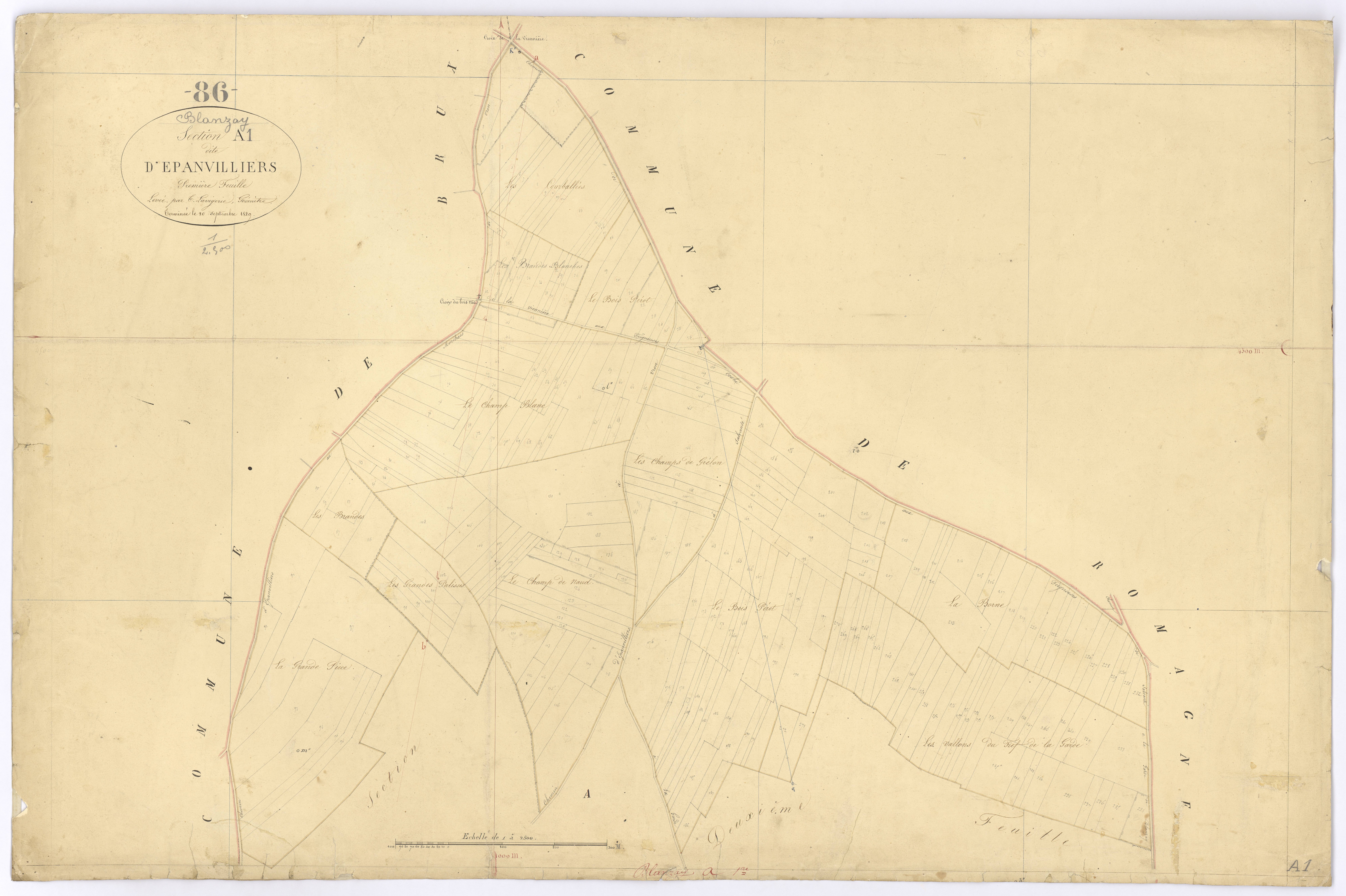 Blanzay - FRAD086_cadastre Plans 