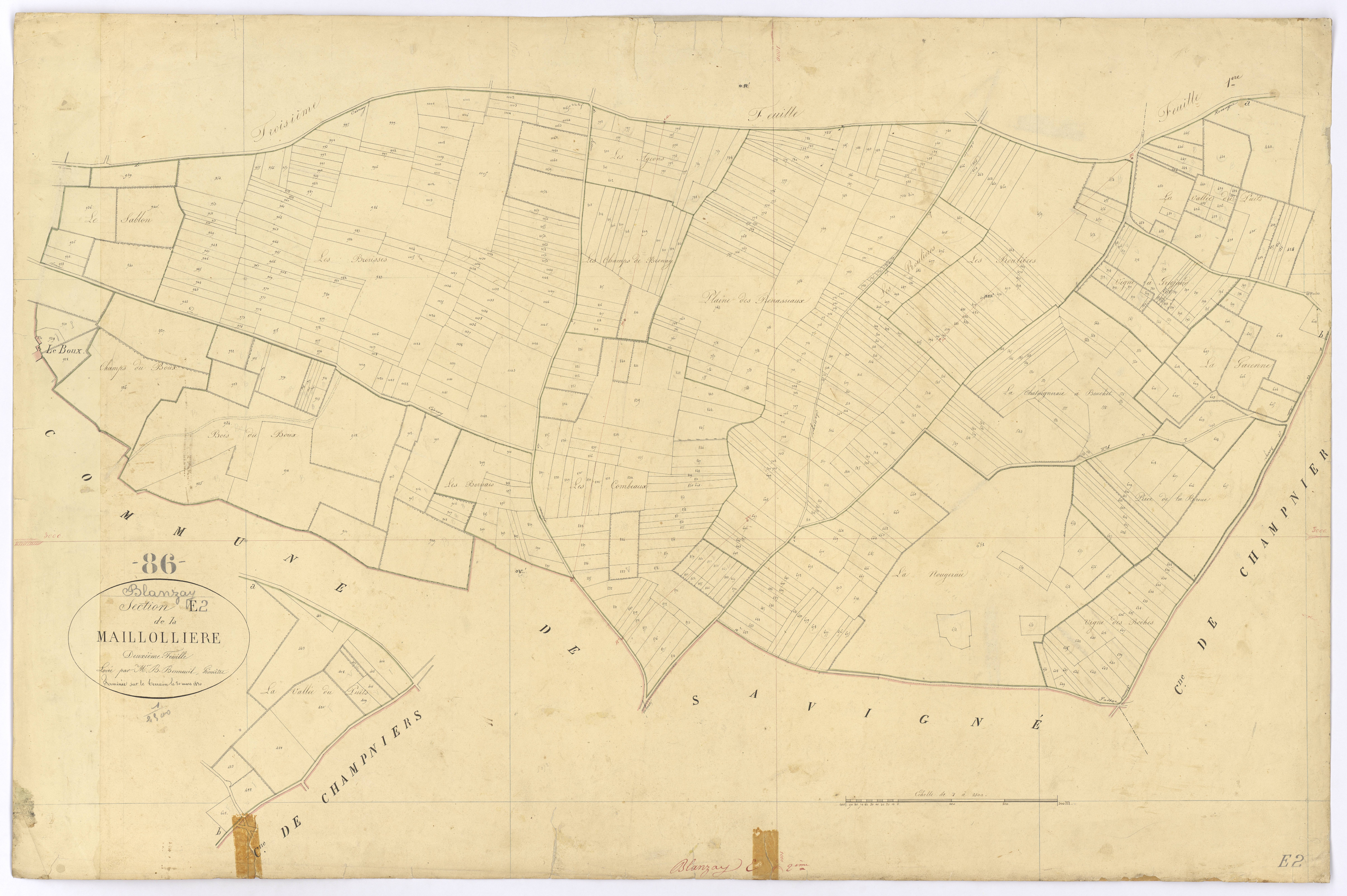 Blanzay - FRAD086_cadastre Plans 
