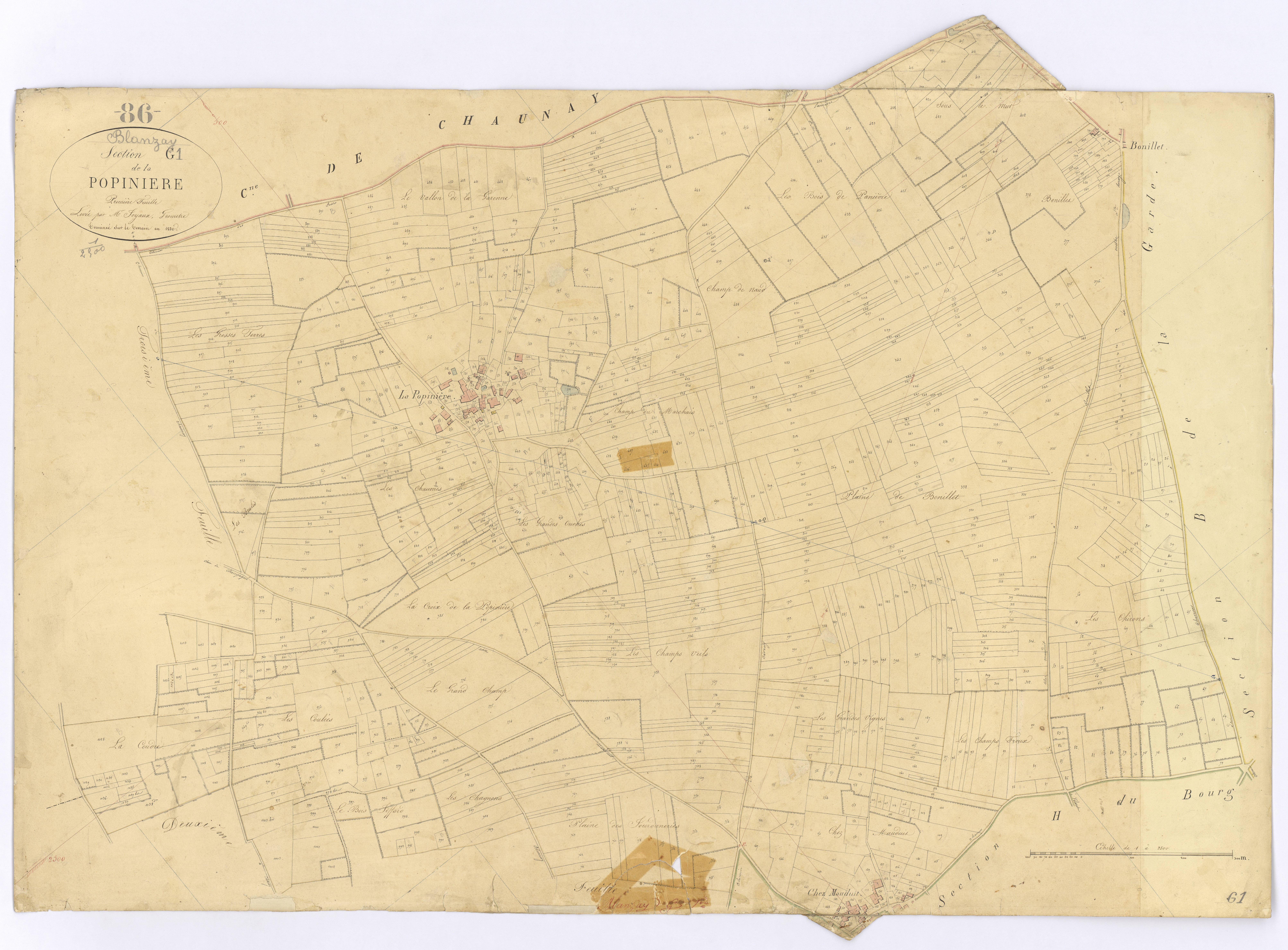 Blanzay - FRAD086_cadastre Plans 