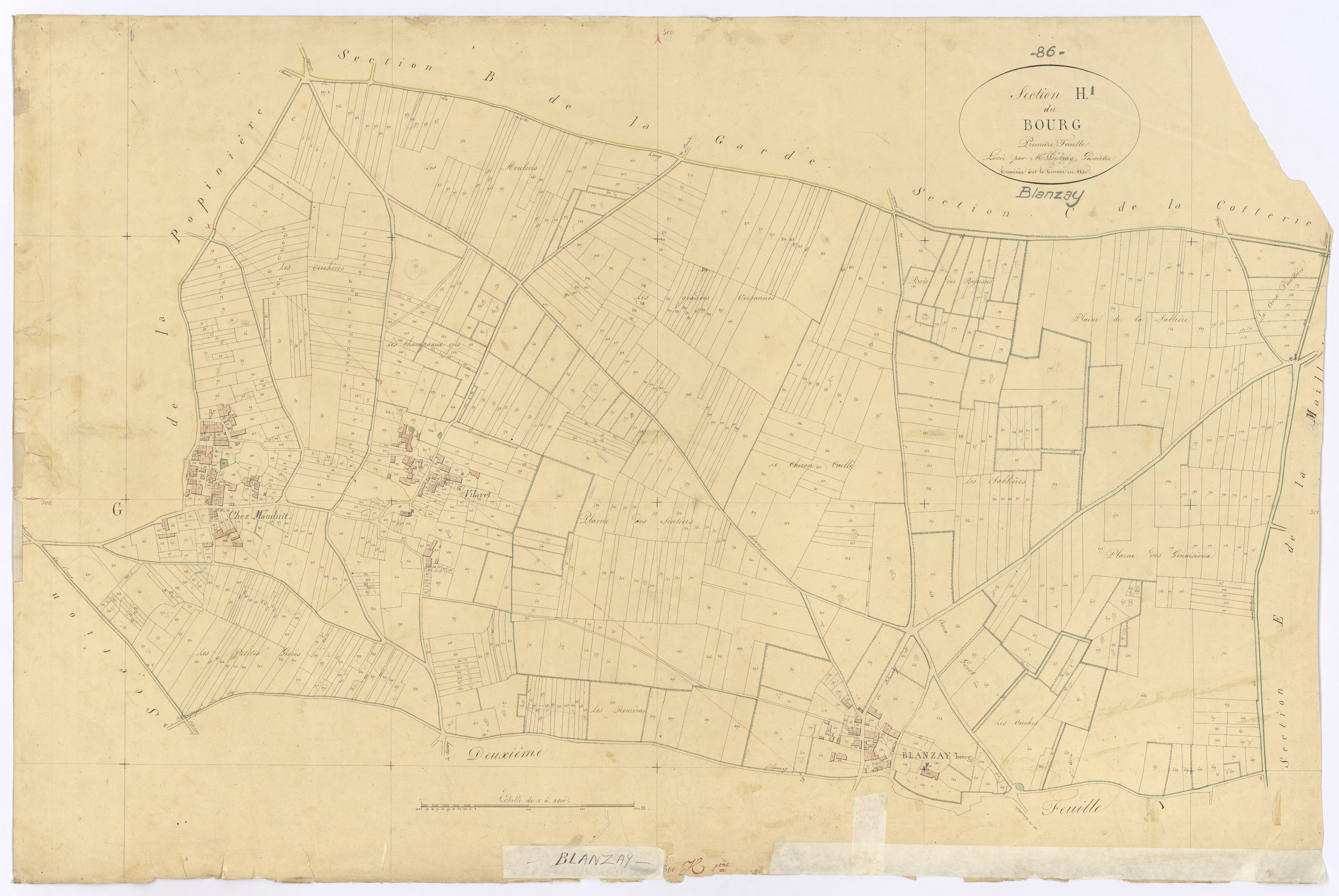 Blanzay - FRAD086_cadastre Plans 