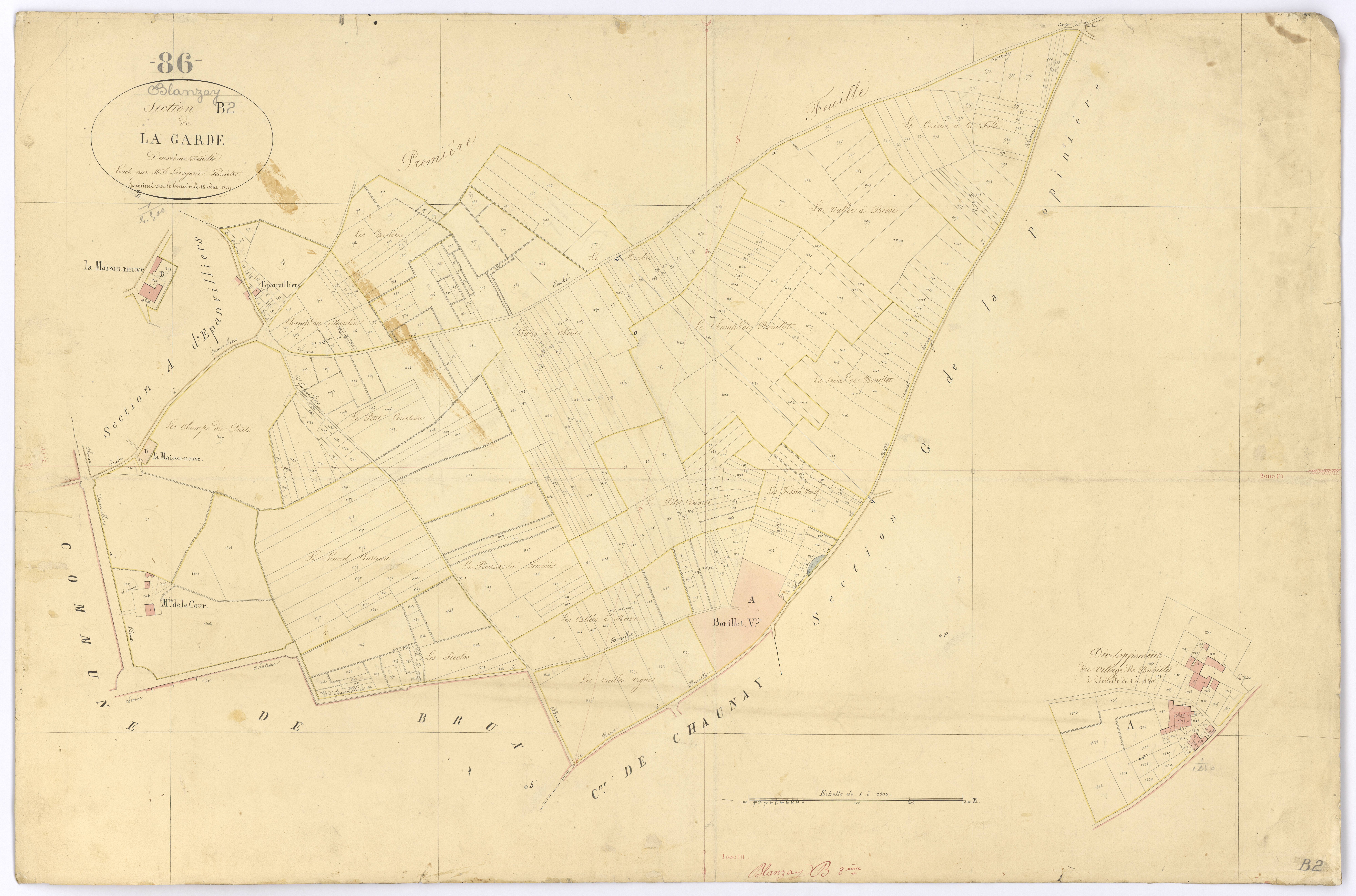 Blanzay - FRAD086_cadastre Plans 