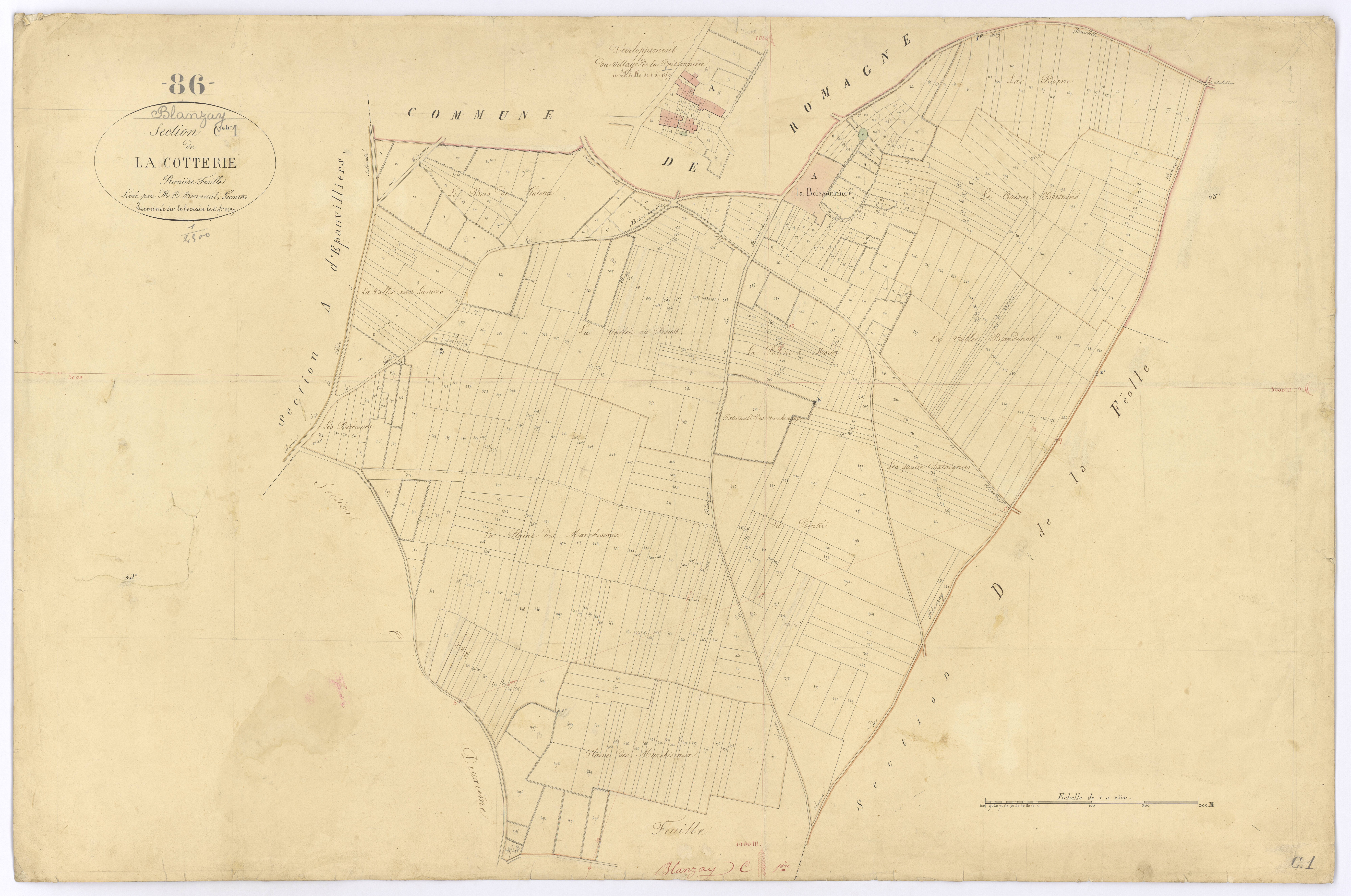 Blanzay - FRAD086_cadastre Plans 