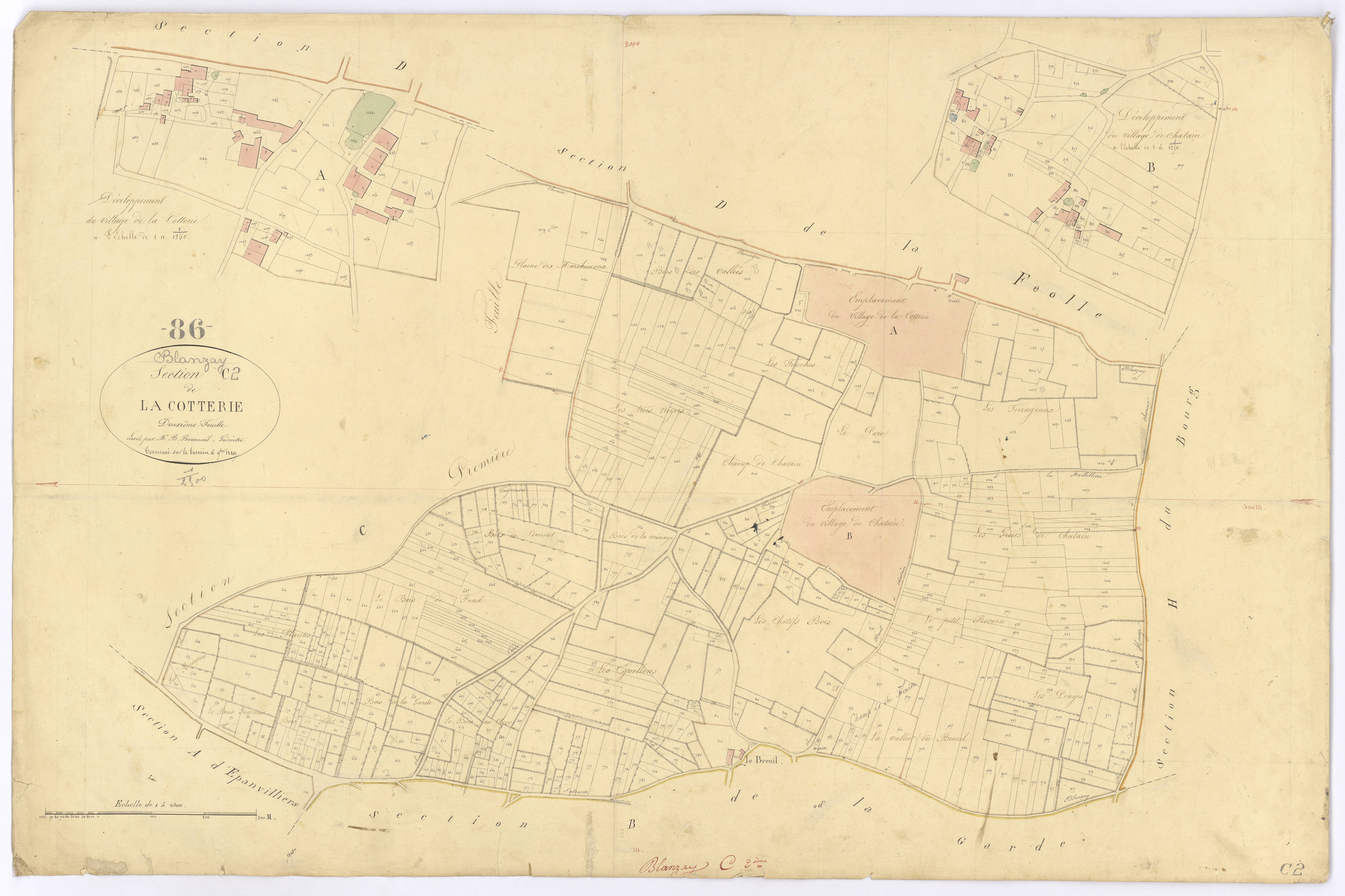 Blanzay - FRAD086_cadastre Plans 