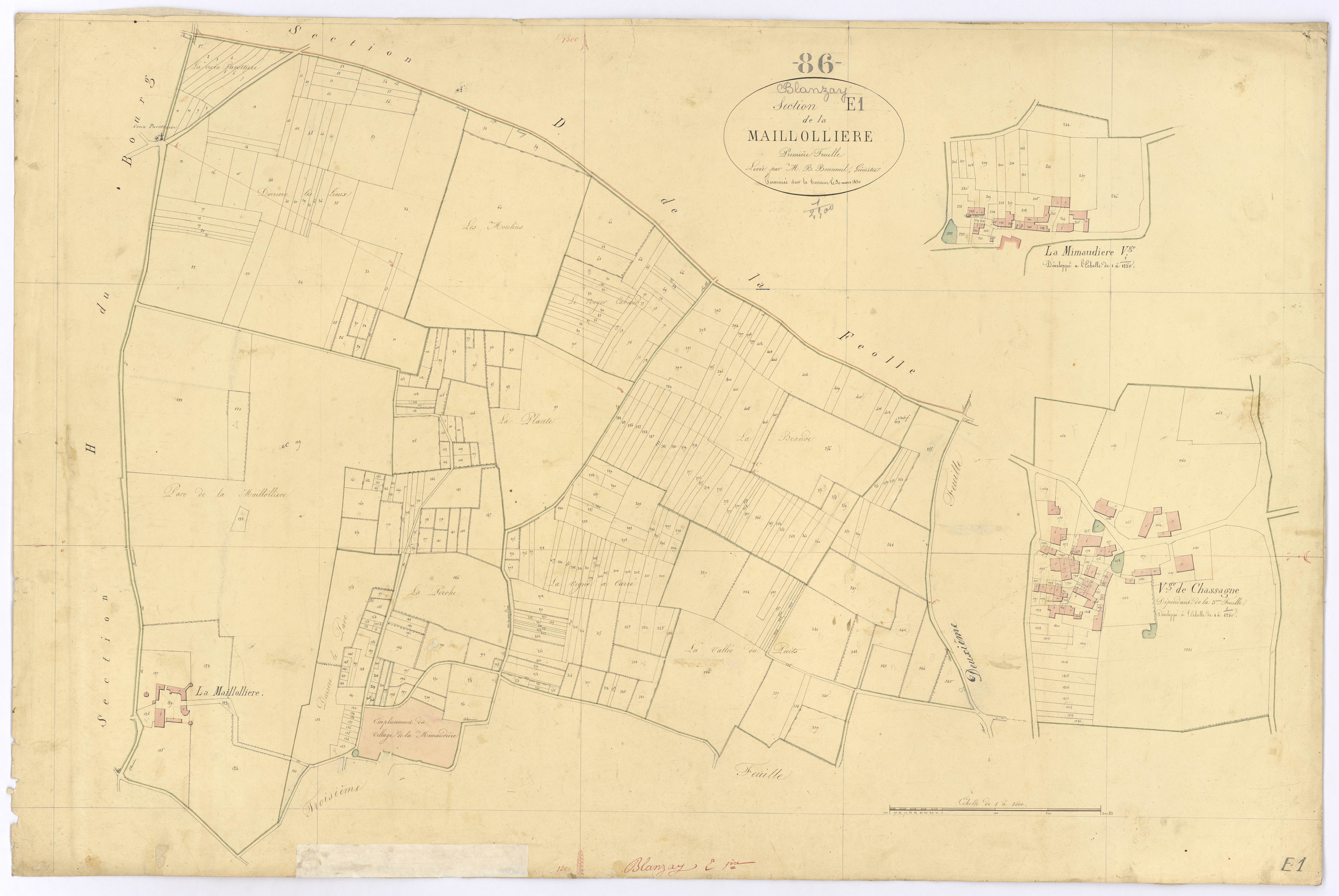 Blanzay - FRAD086_cadastre Plans 