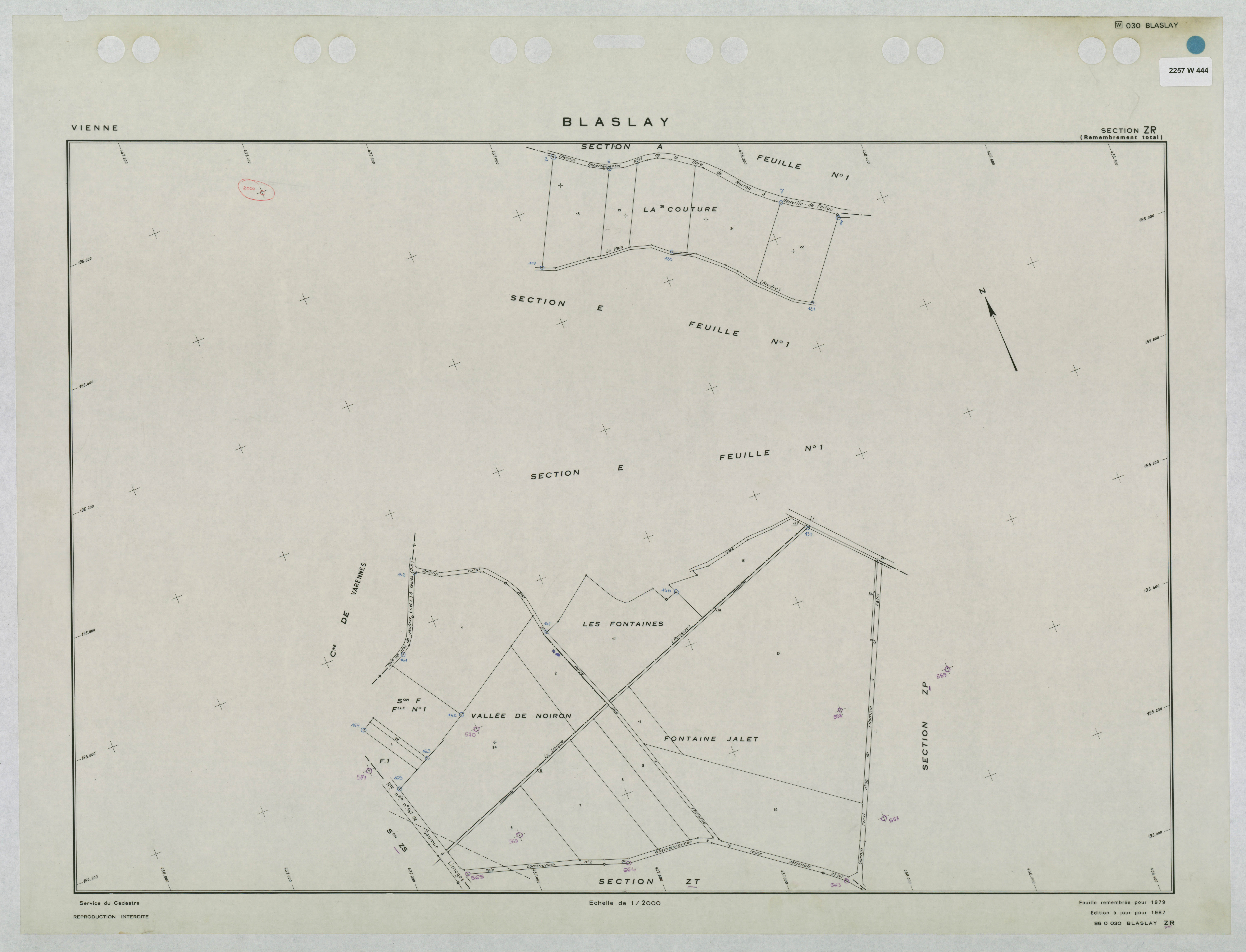 Blaslay - FRAD086_cadastre Plans remembrés 