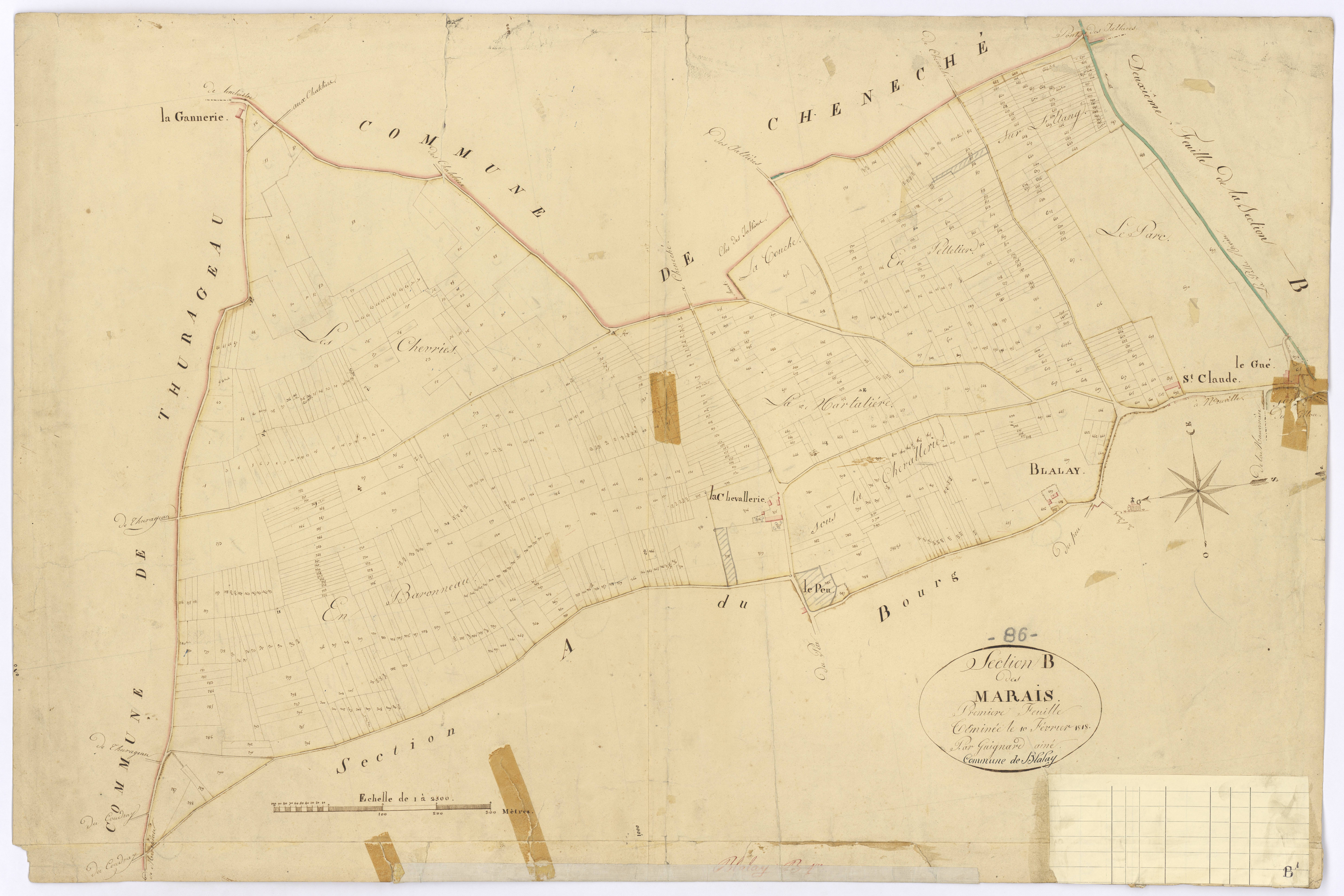 Blaslay - FRAD086_cadastre Plans 