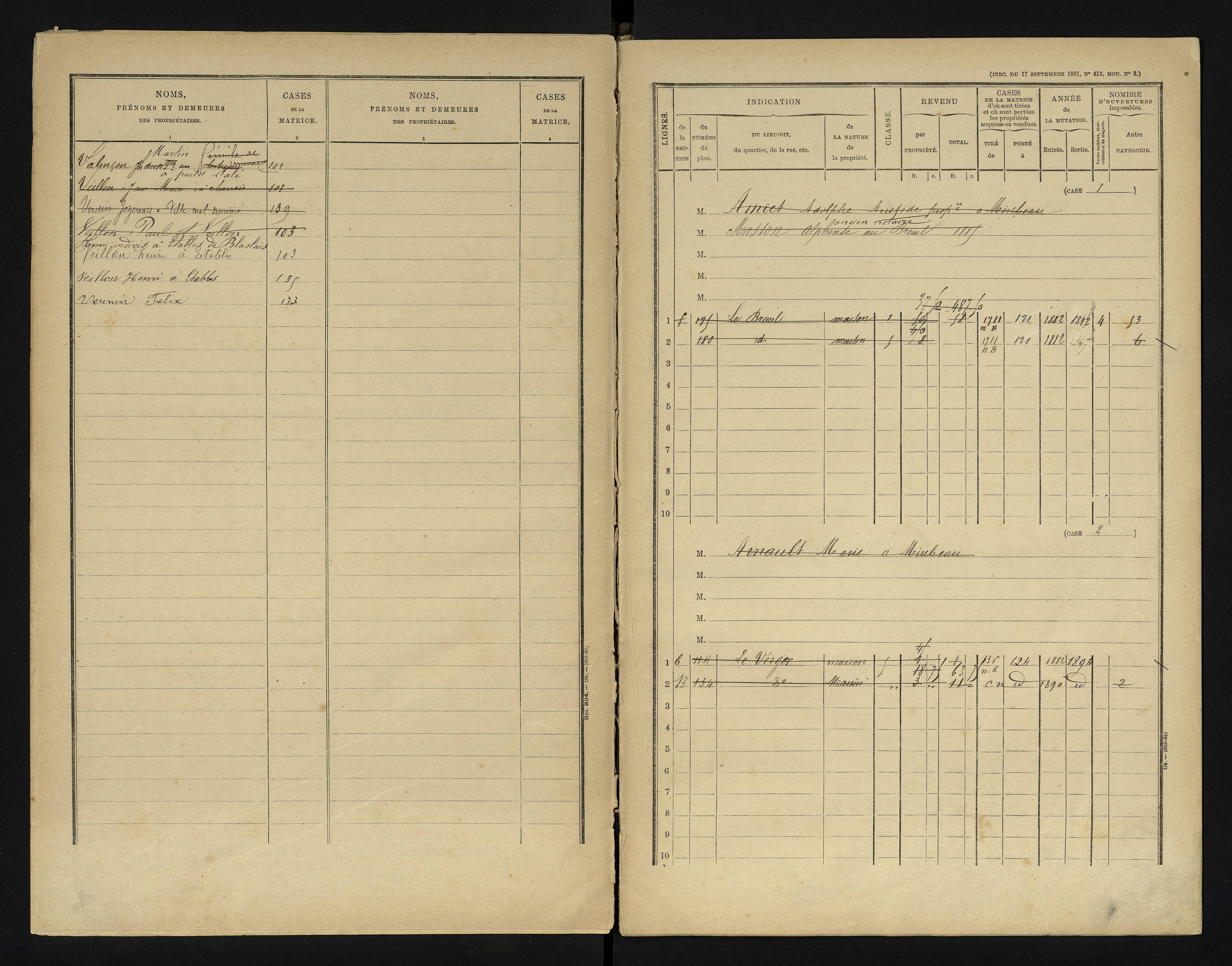 Blaslay - FRAD086_cadastre Cases 1-144 