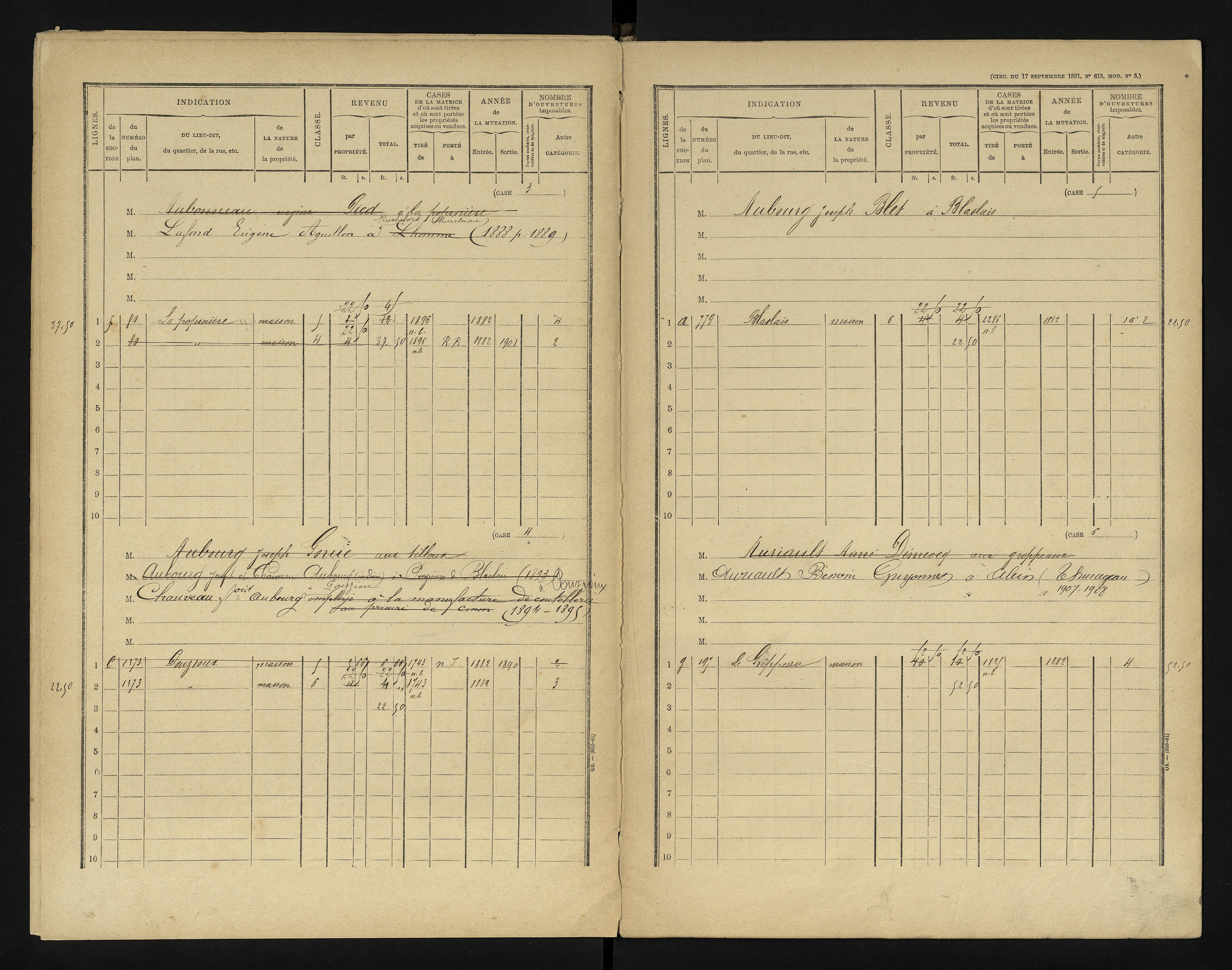 Blaslay - FRAD086_cadastre Cases 1-144 