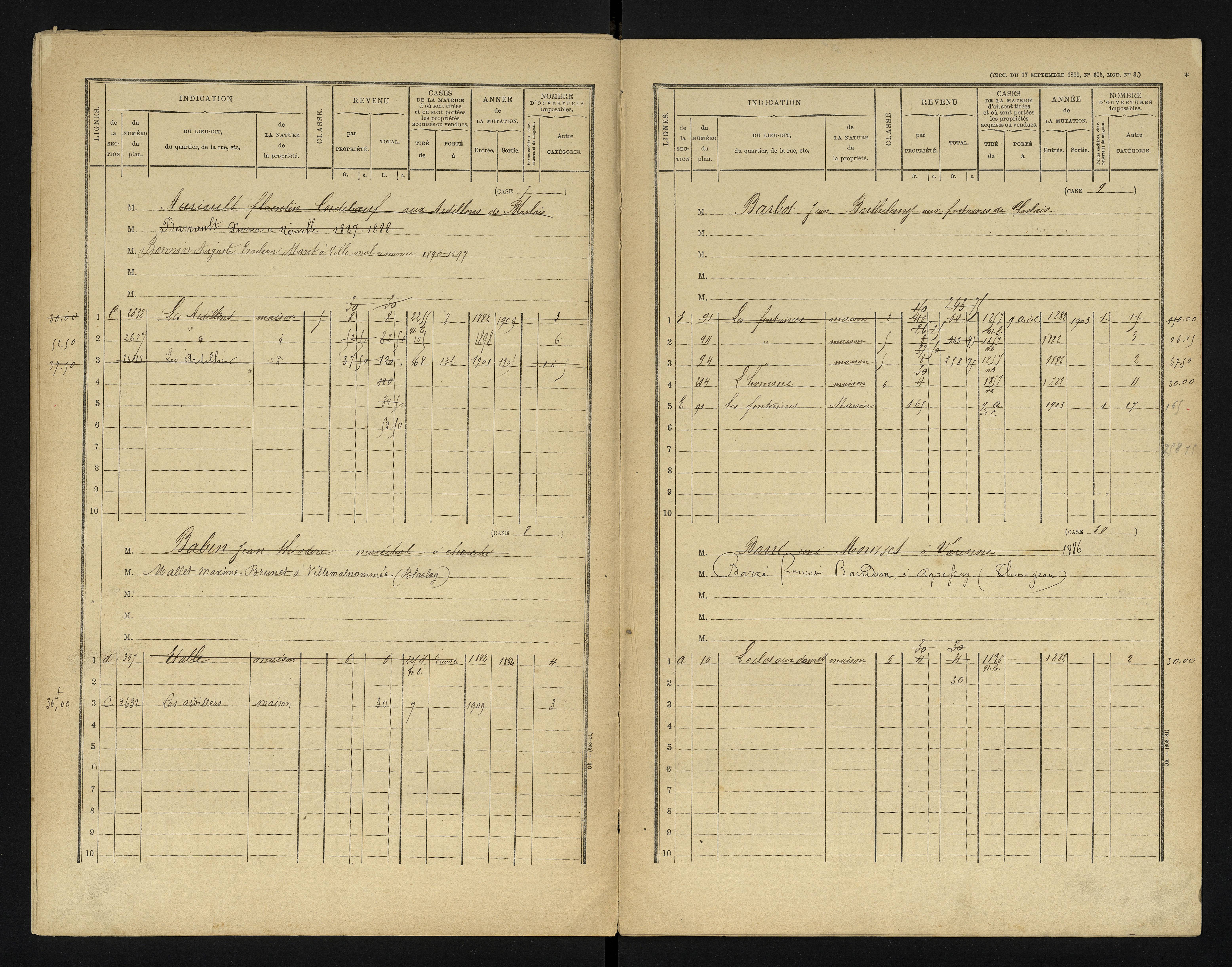 Blaslay - FRAD086_cadastre Cases 1-144 