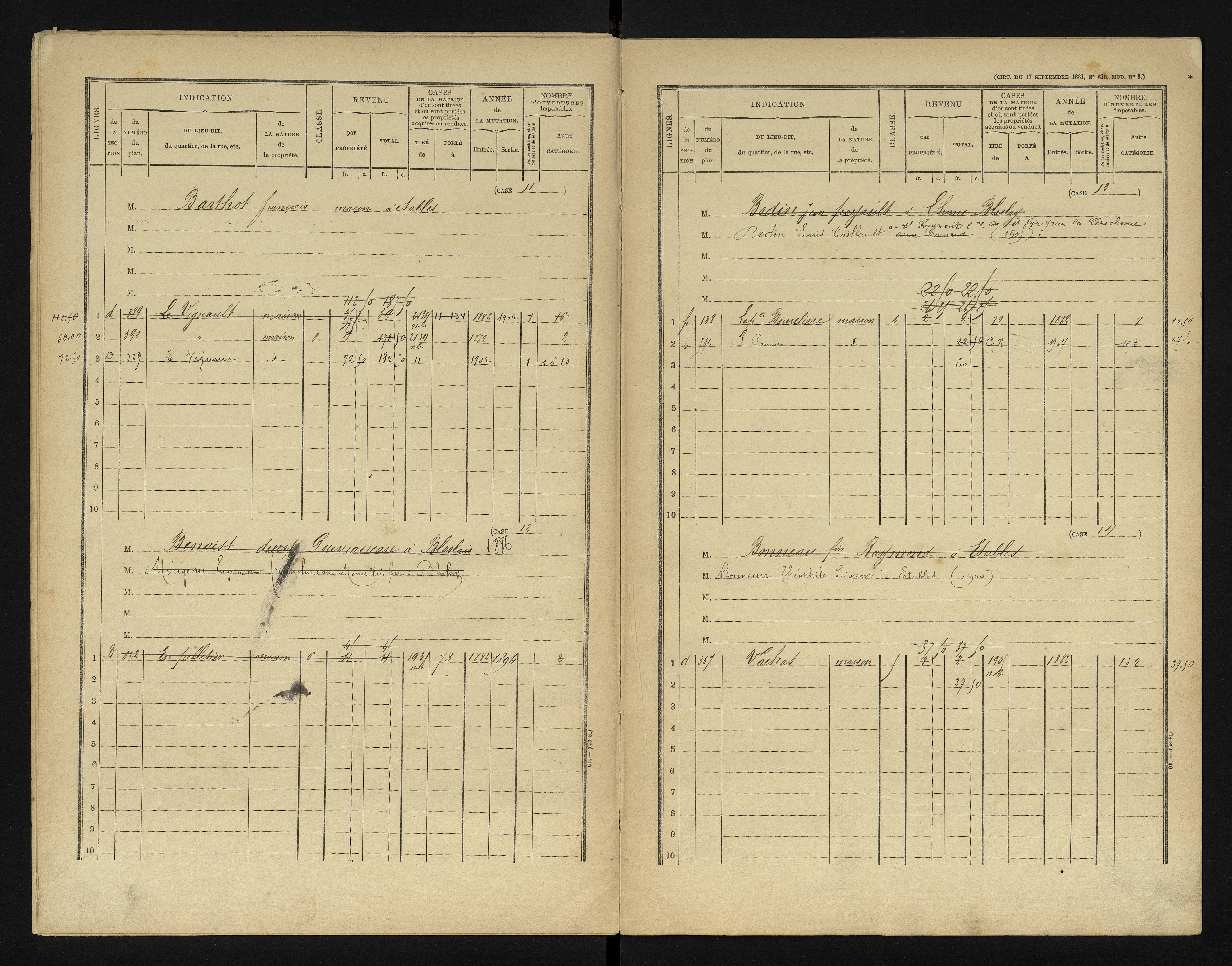 Blaslay - FRAD086_cadastre Cases 1-144 