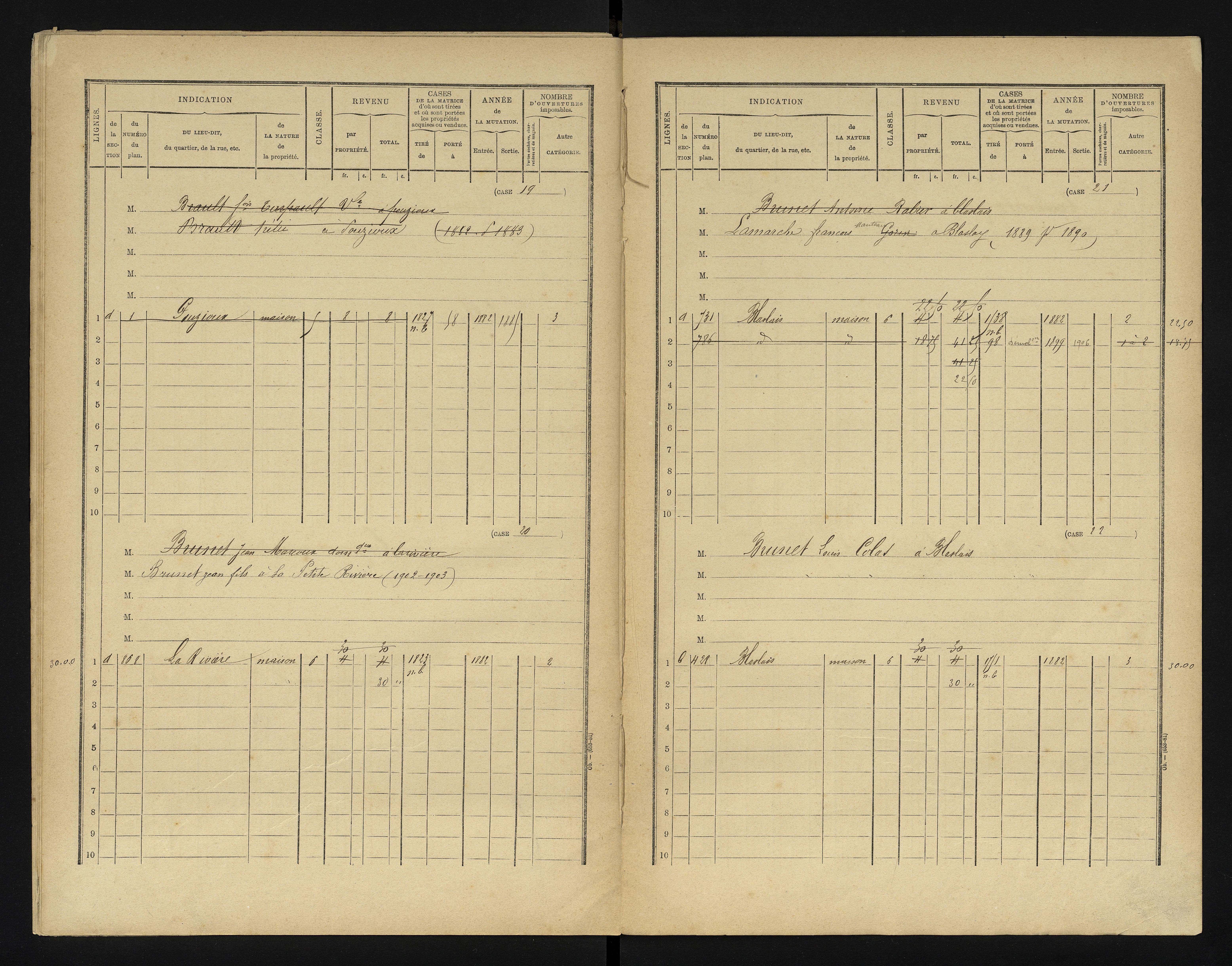 Blaslay - FRAD086_cadastre Cases 1-144 