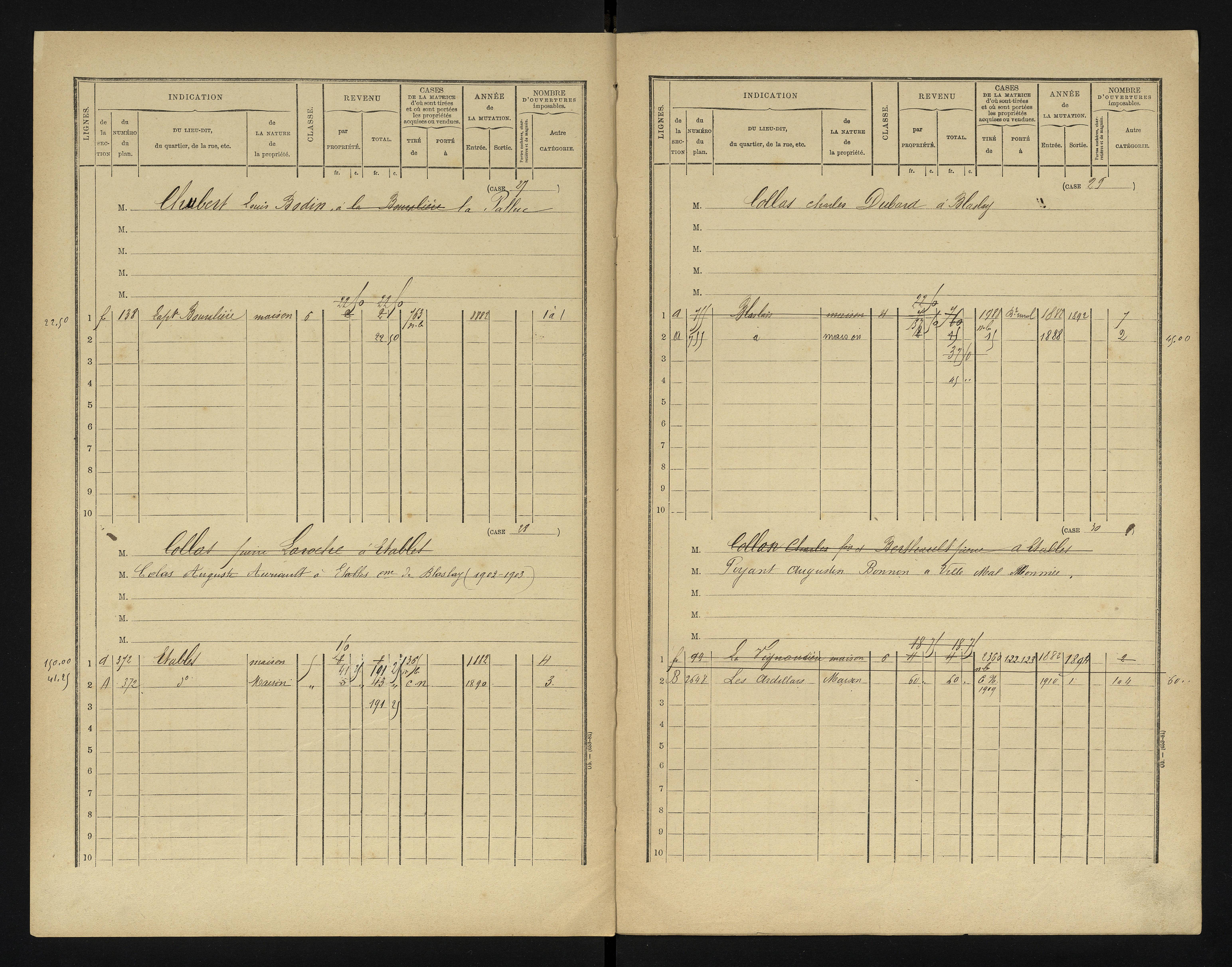 Blaslay - FRAD086_cadastre Cases 1-144 
