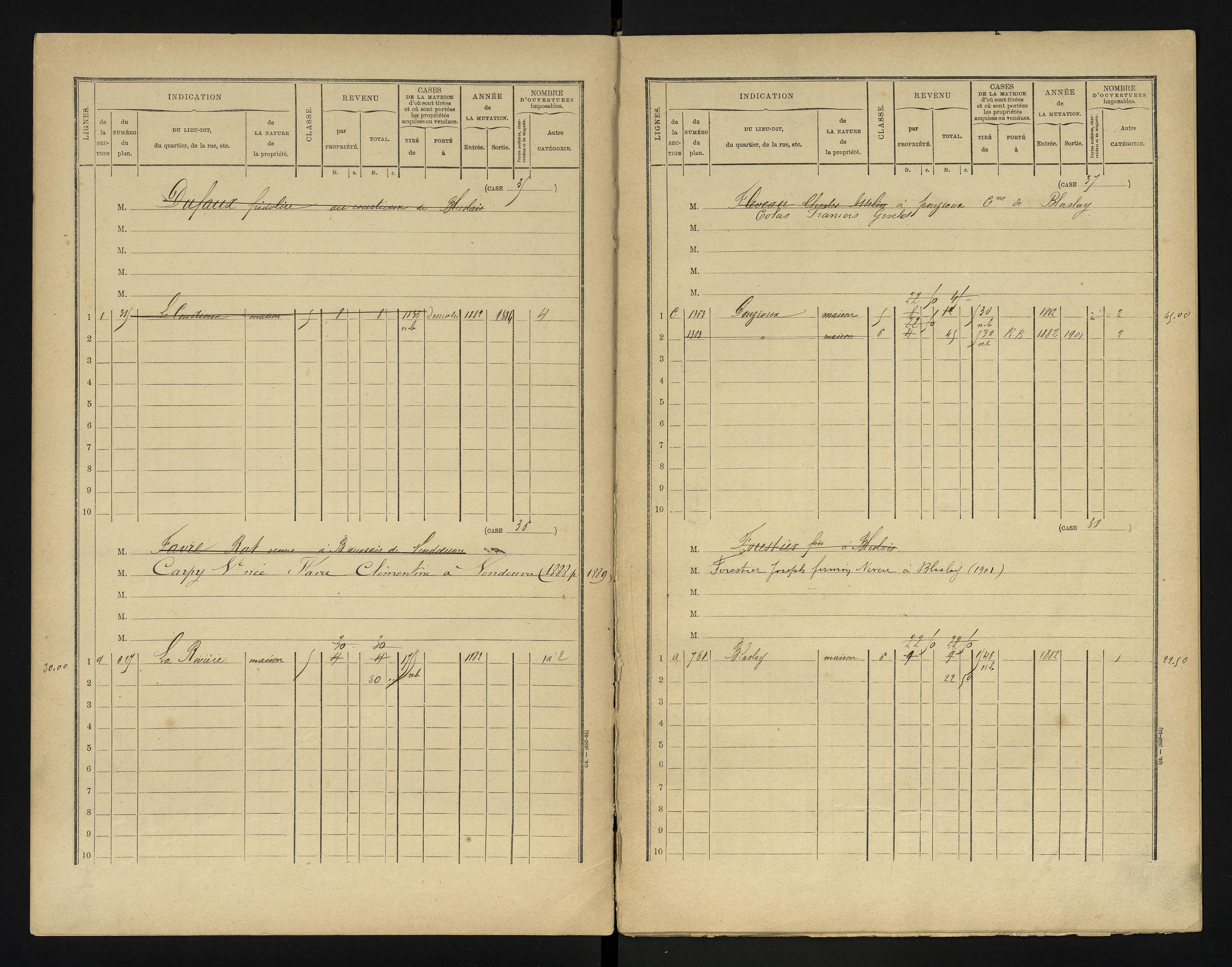 Blaslay - FRAD086_cadastre Cases 1-144 