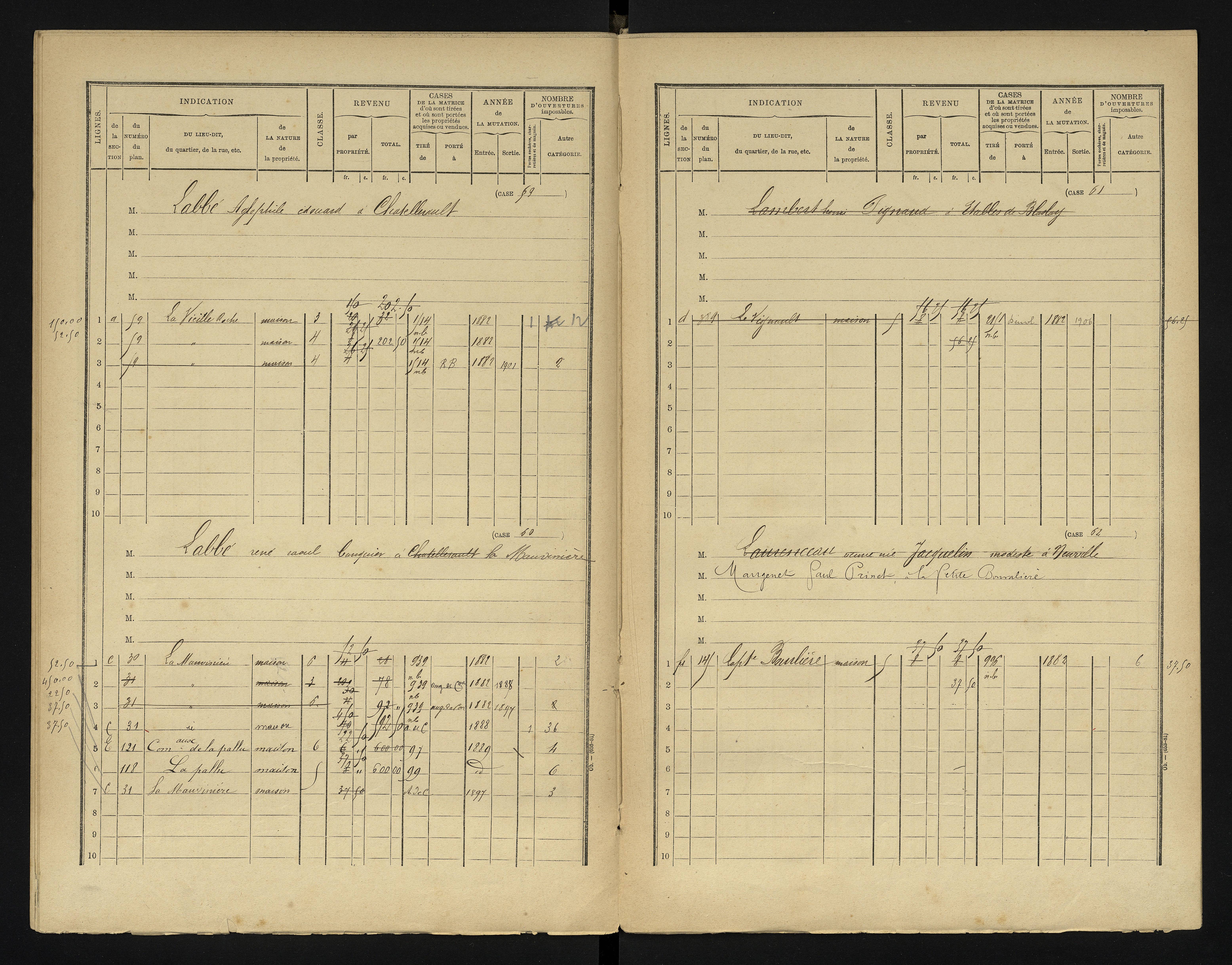 Blaslay - FRAD086_cadastre Cases 1-144 
