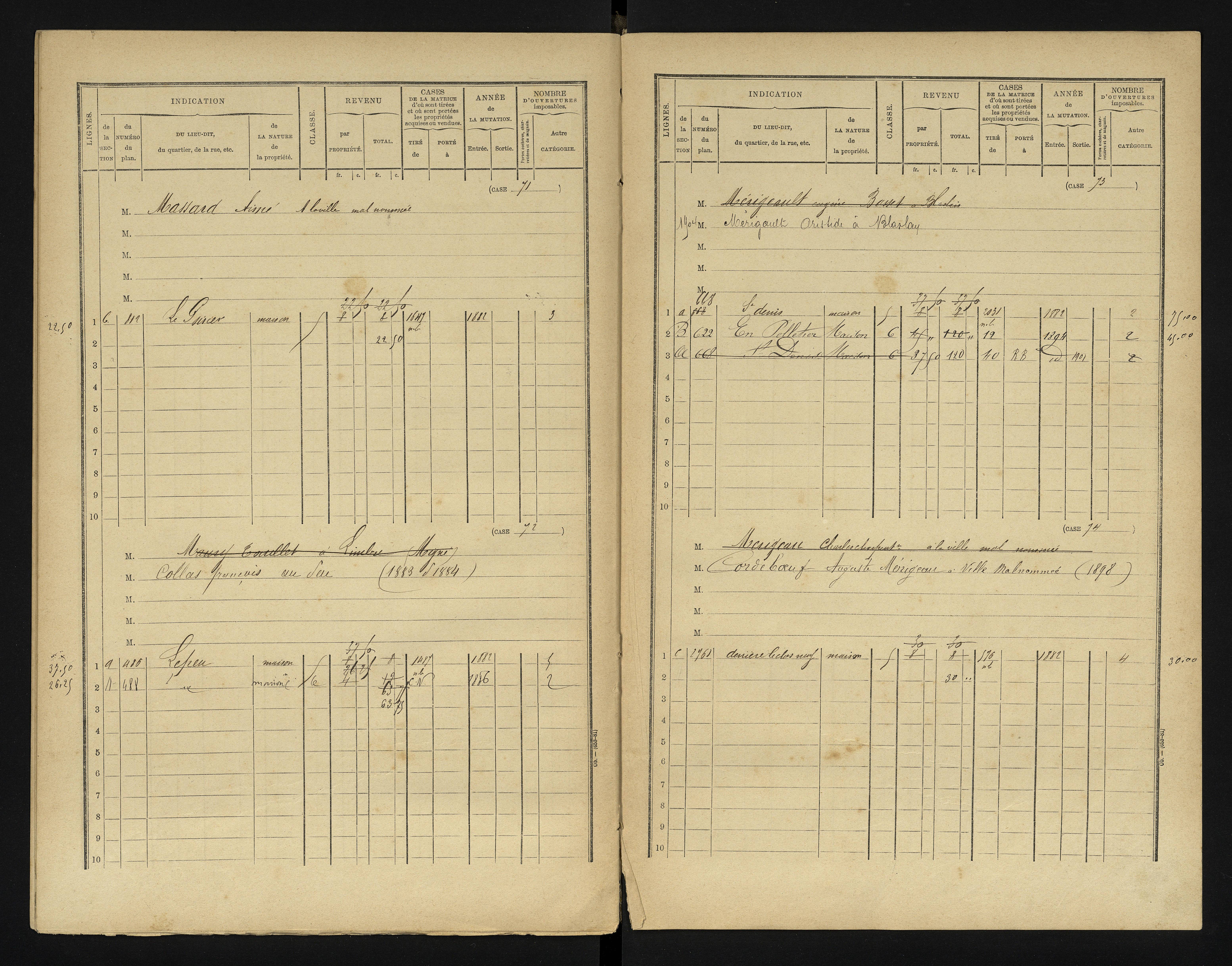Blaslay - FRAD086_cadastre Cases 1-144 