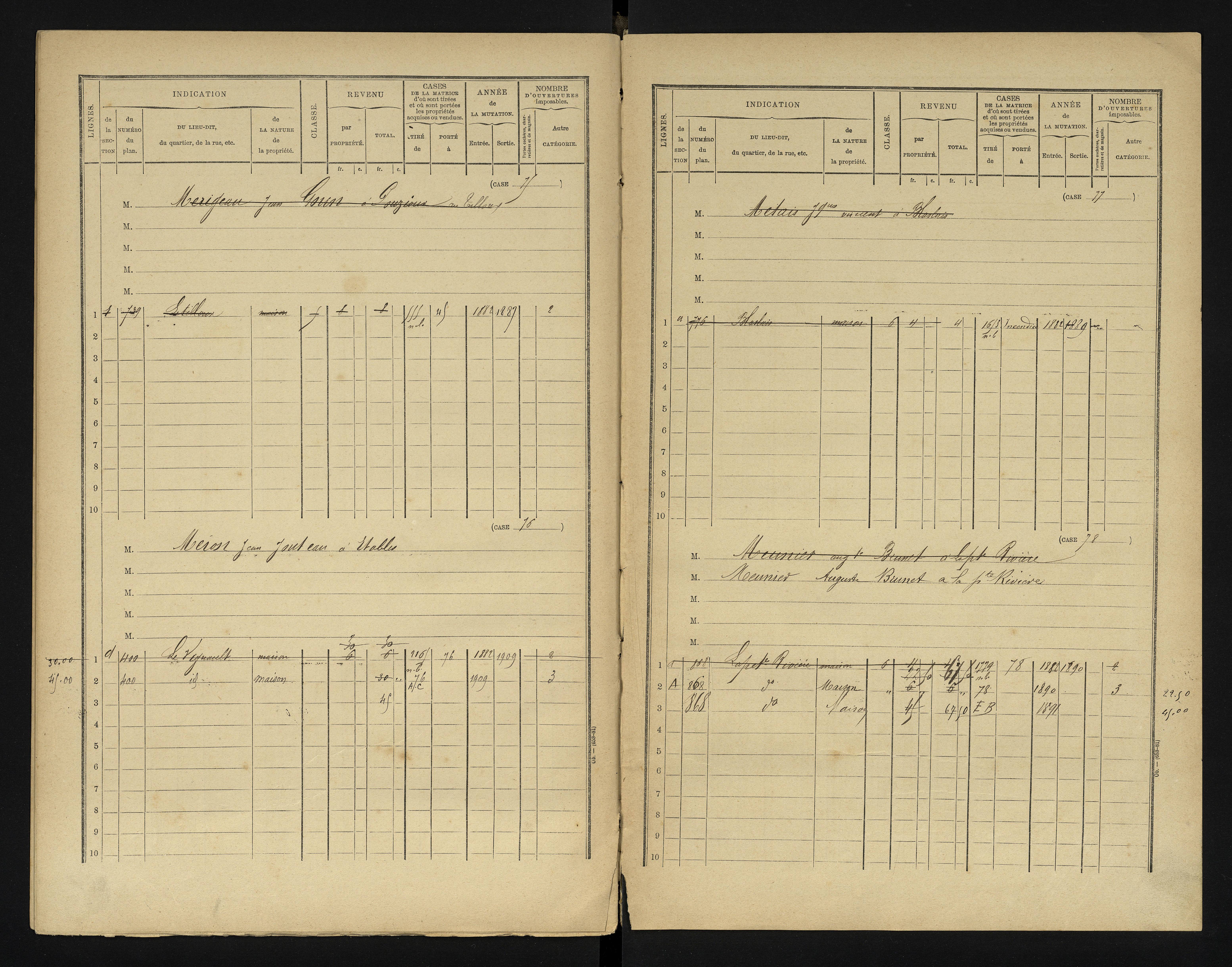 Blaslay - FRAD086_cadastre Cases 1-144 
