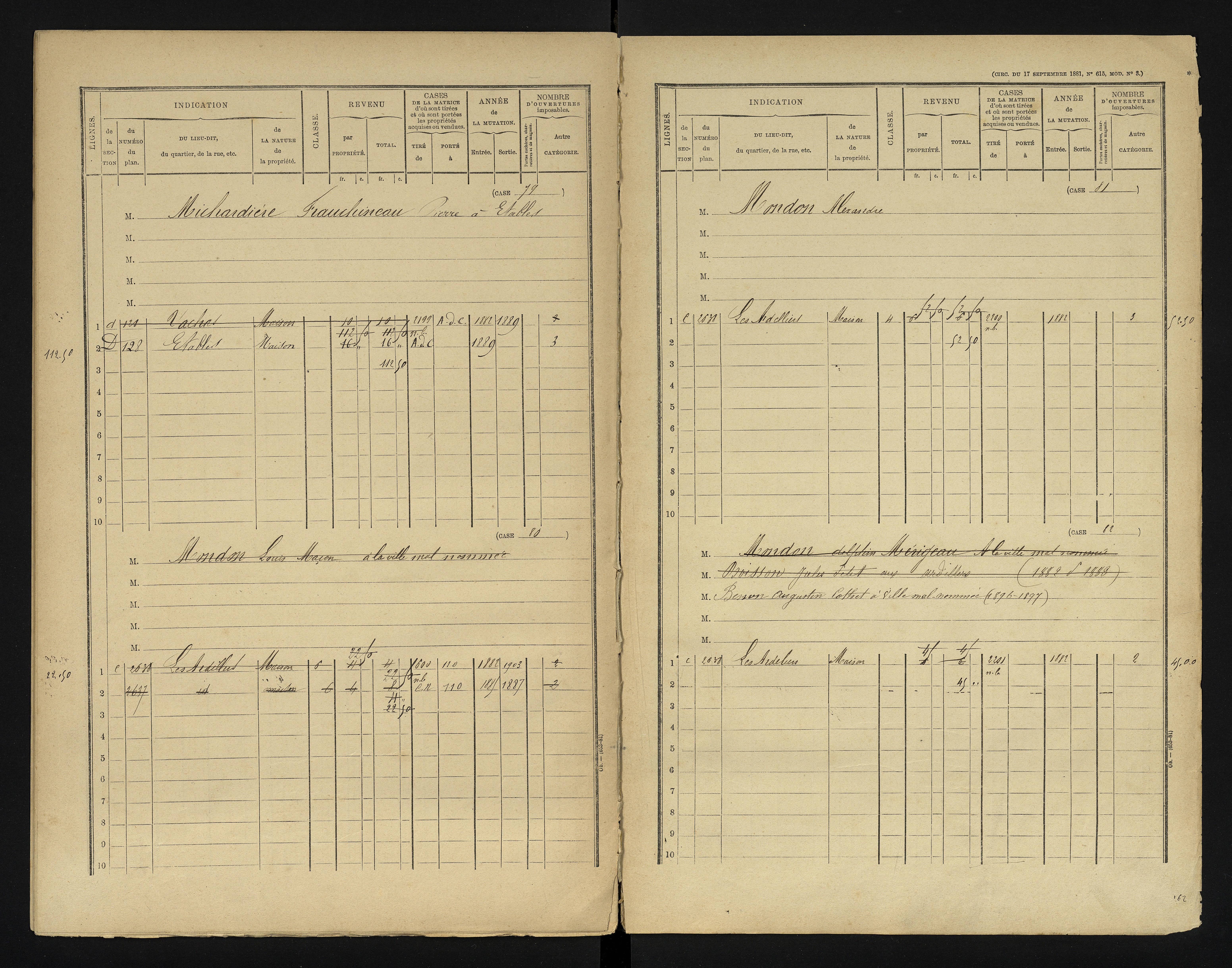 Blaslay - FRAD086_cadastre Cases 1-144 