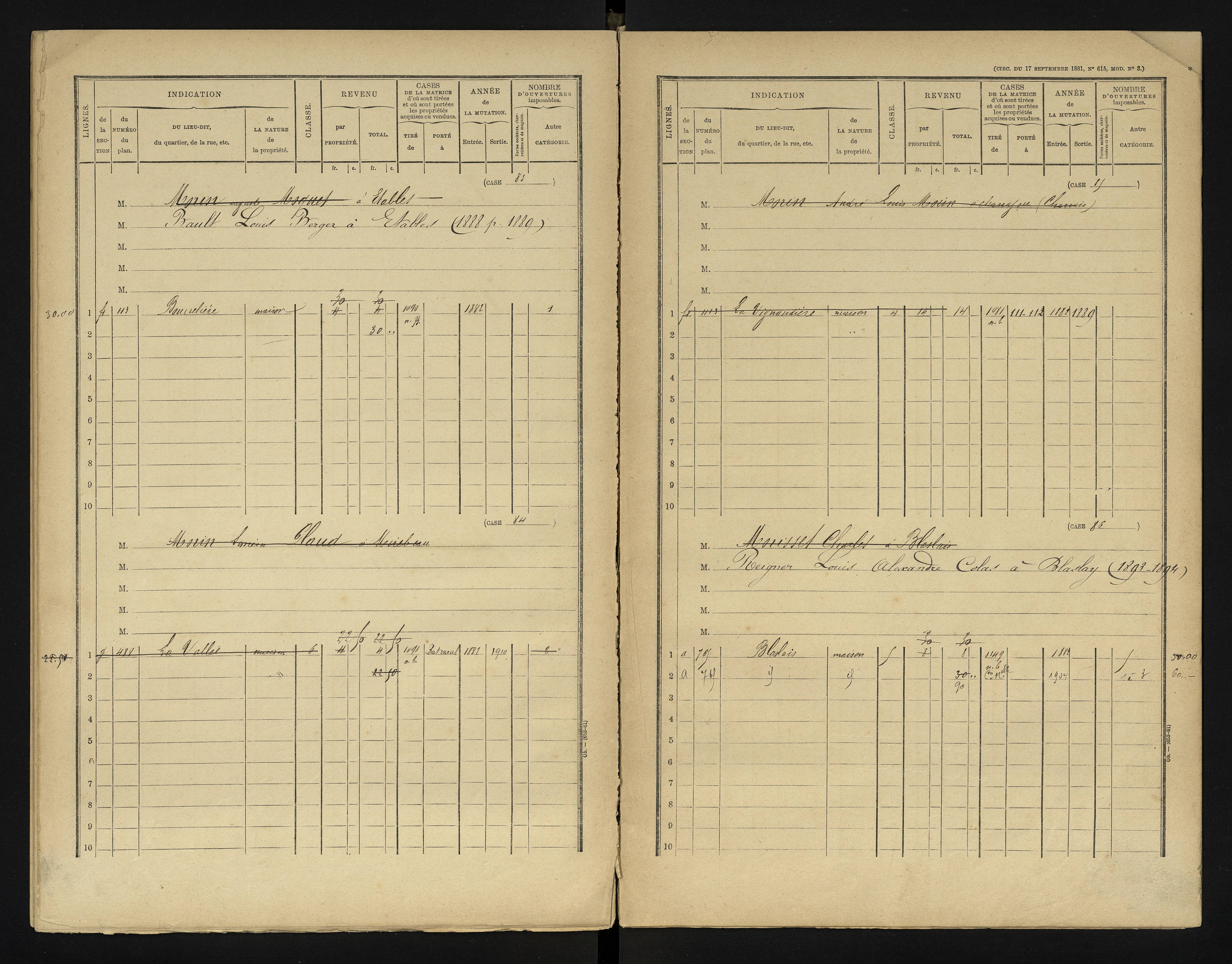 Blaslay - FRAD086_cadastre Cases 1-144 