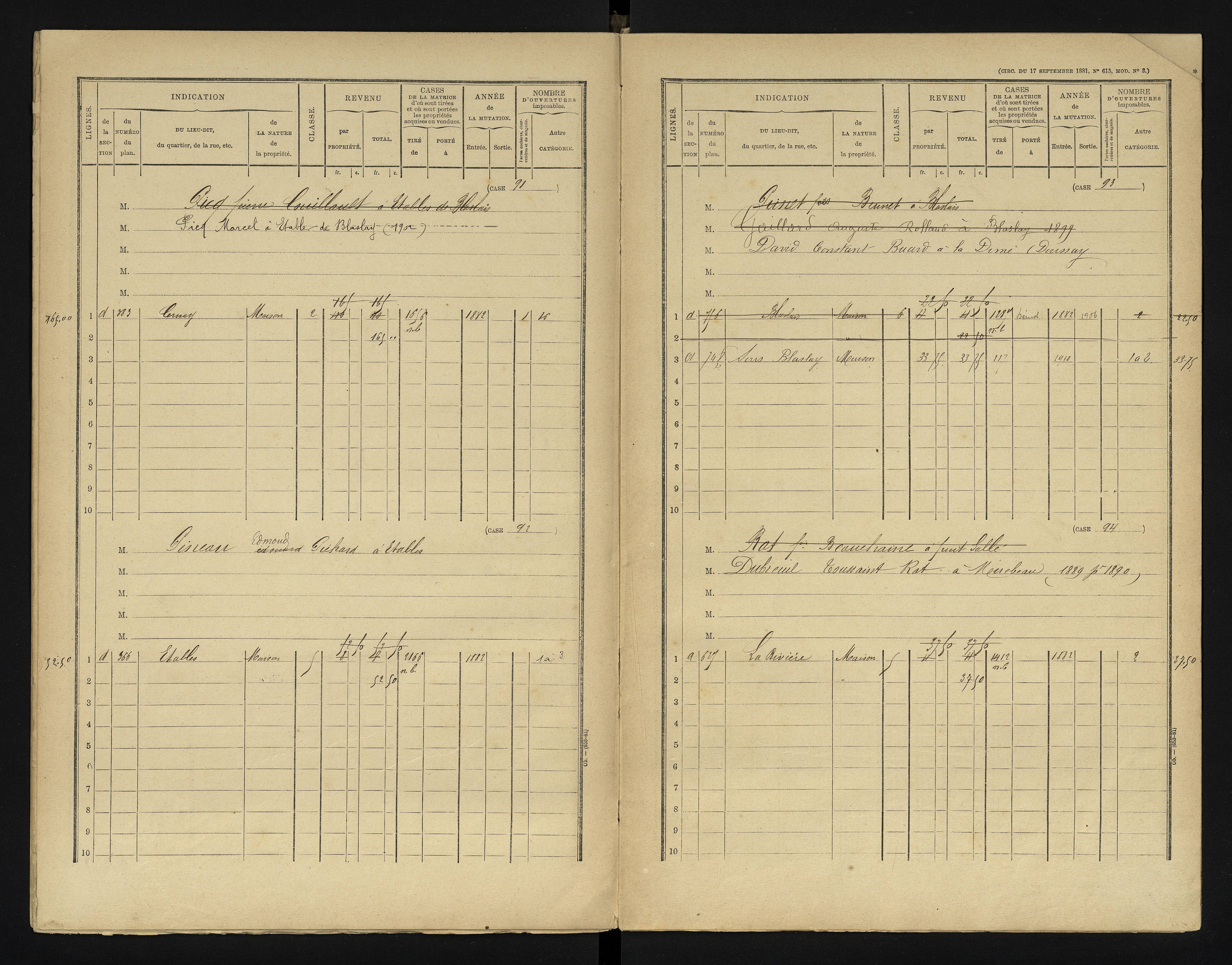 Blaslay - FRAD086_cadastre Cases 1-144 