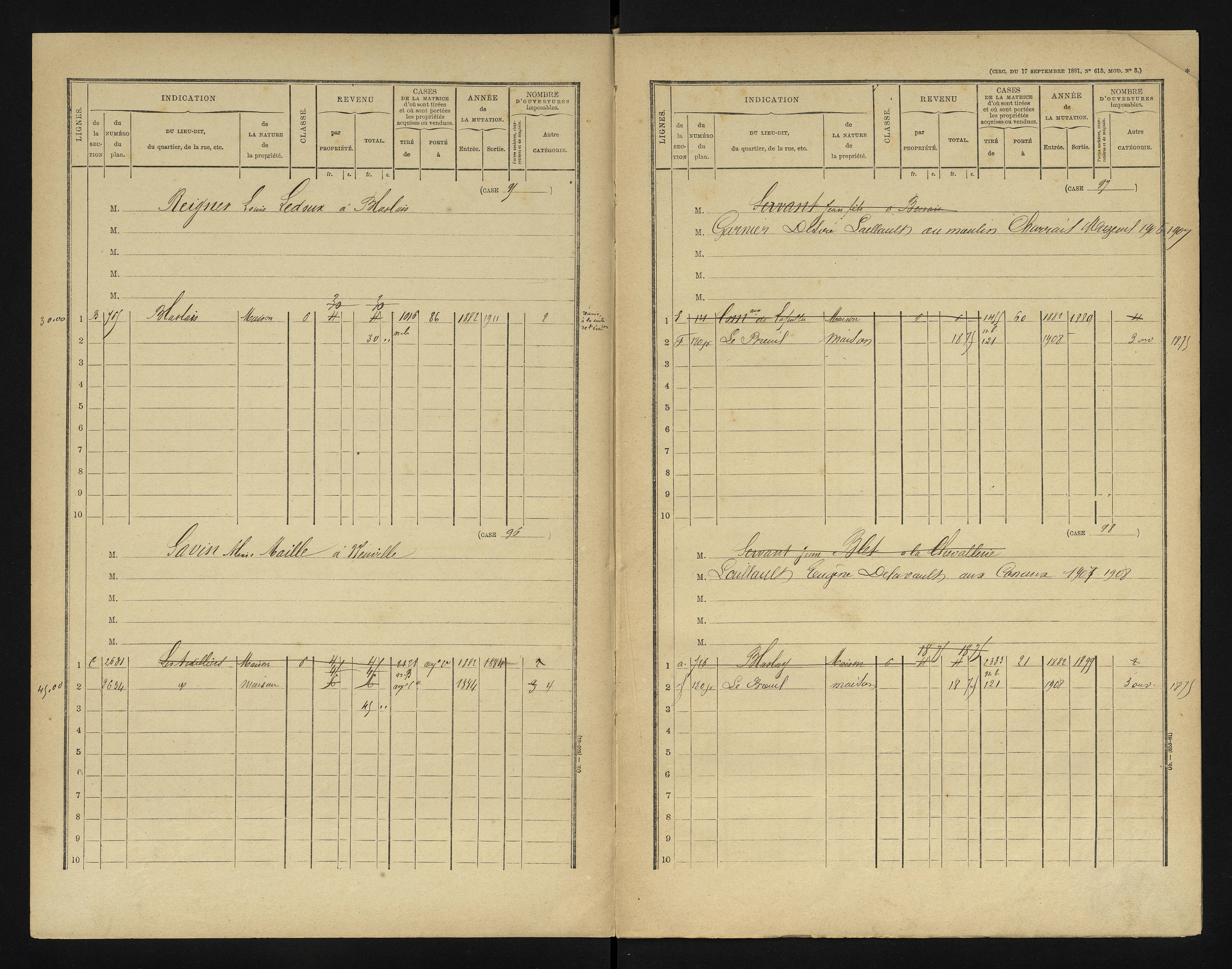 Blaslay - FRAD086_cadastre Cases 1-144 