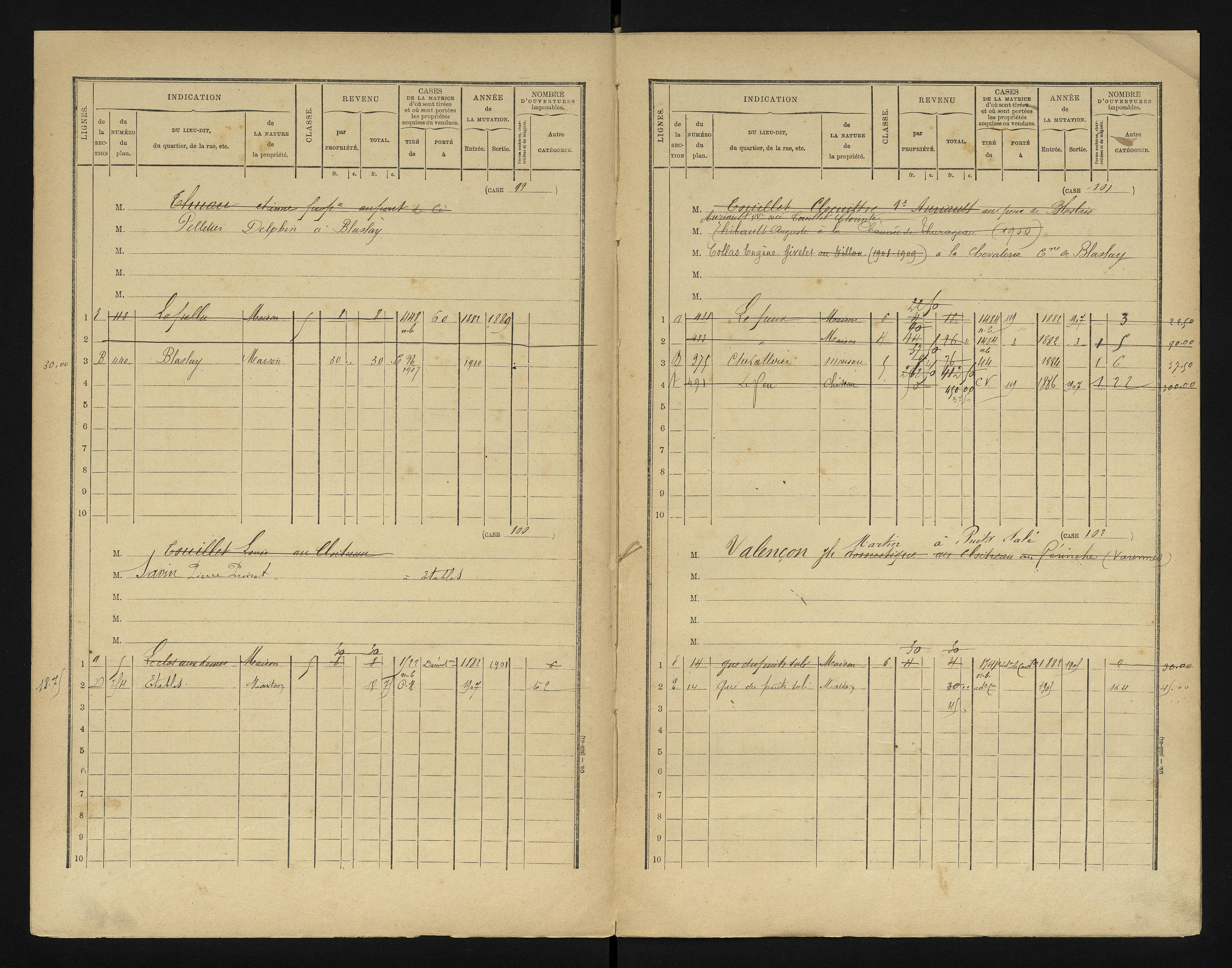 Blaslay - FRAD086_cadastre Cases 1-144 