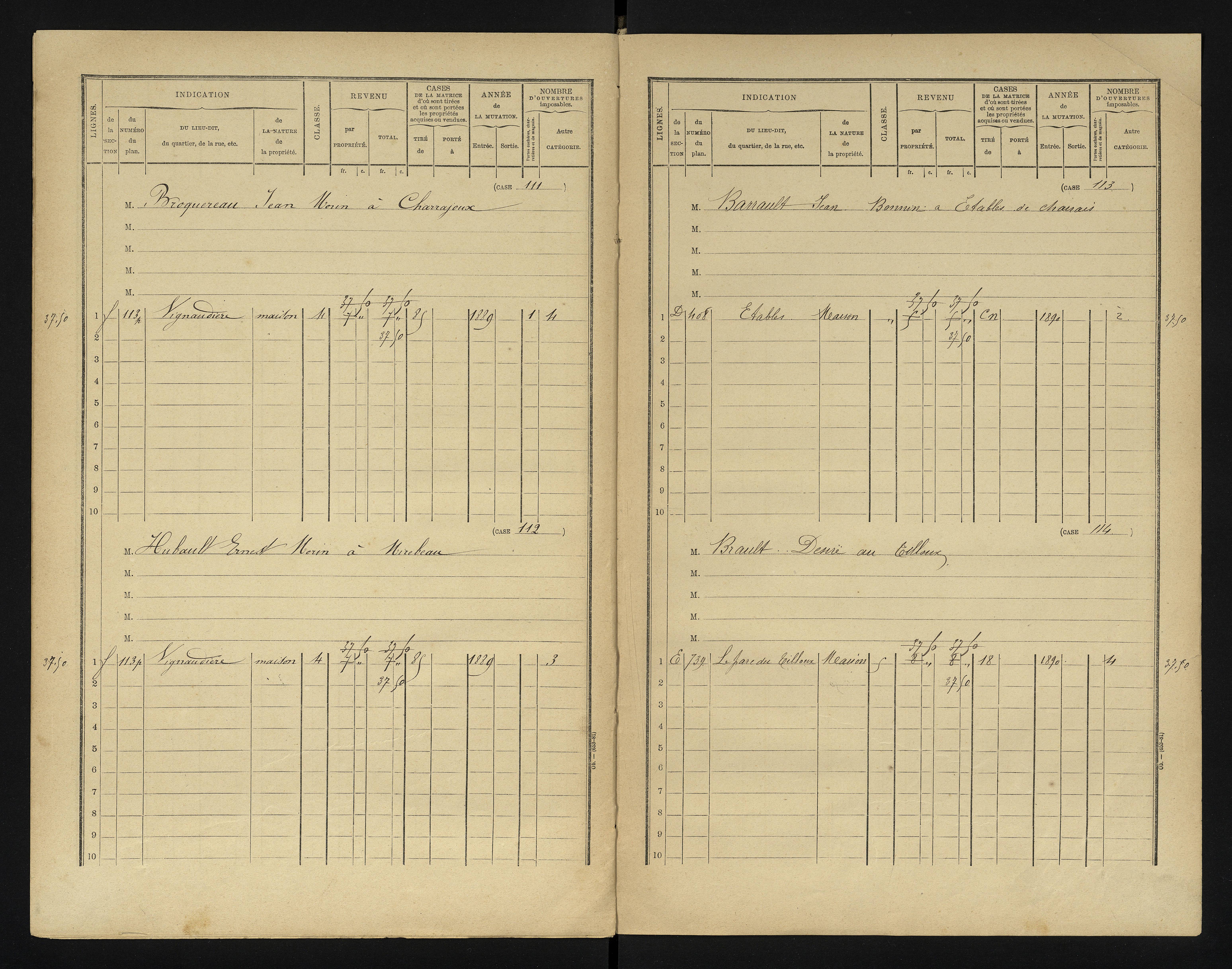 Blaslay - FRAD086_cadastre Cases 1-144 