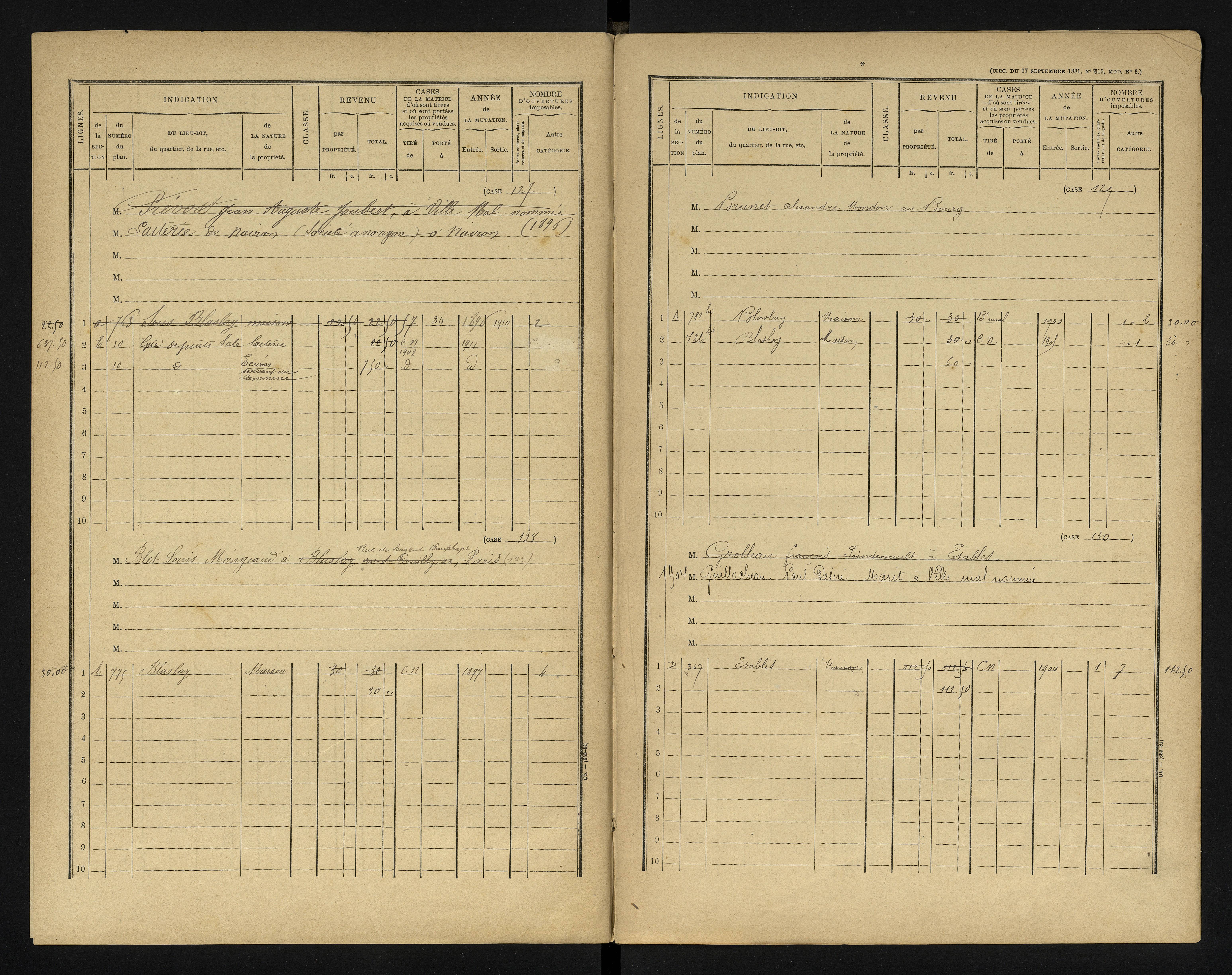 Blaslay - FRAD086_cadastre Cases 1-144 