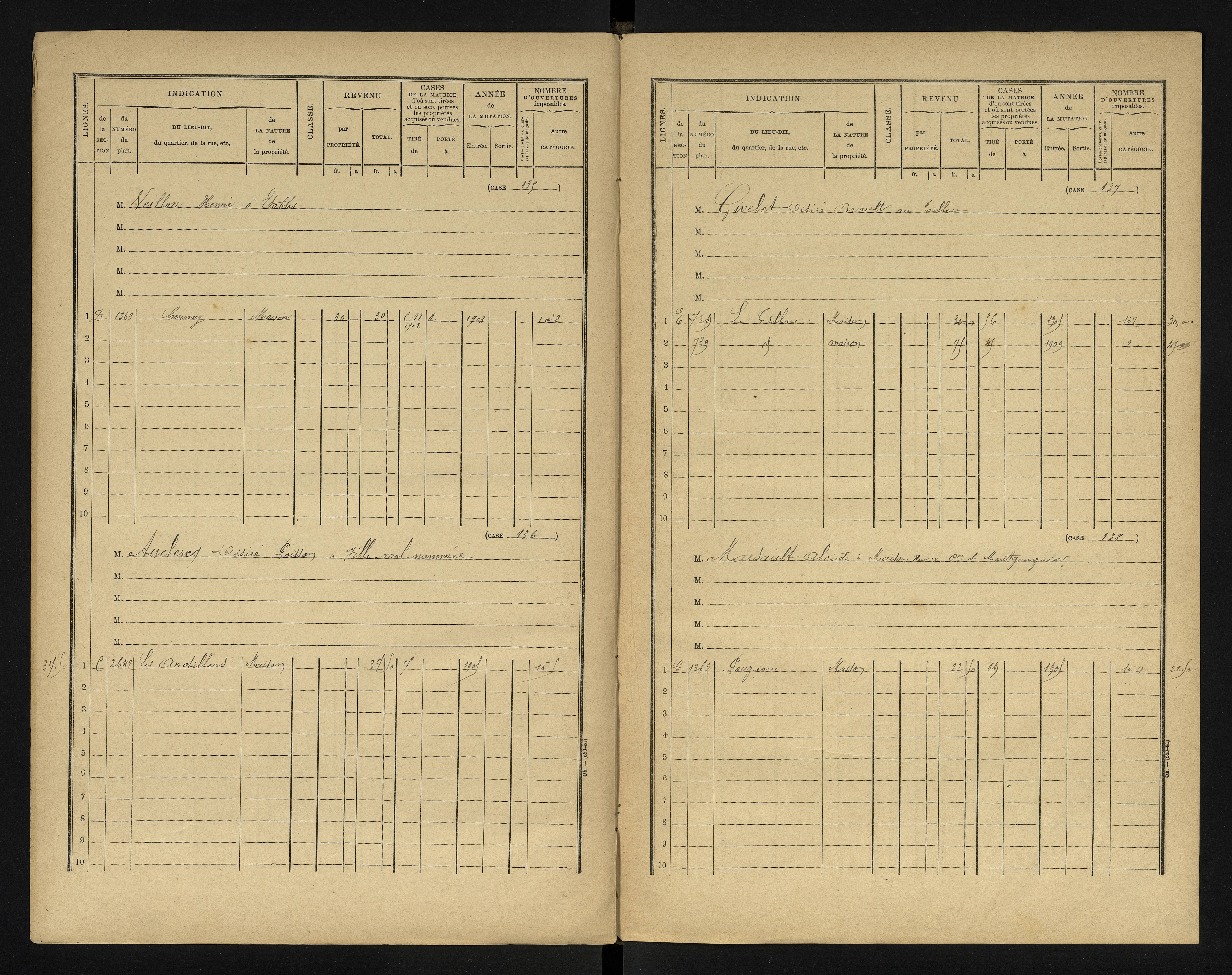 Blaslay - FRAD086_cadastre Cases 1-144 